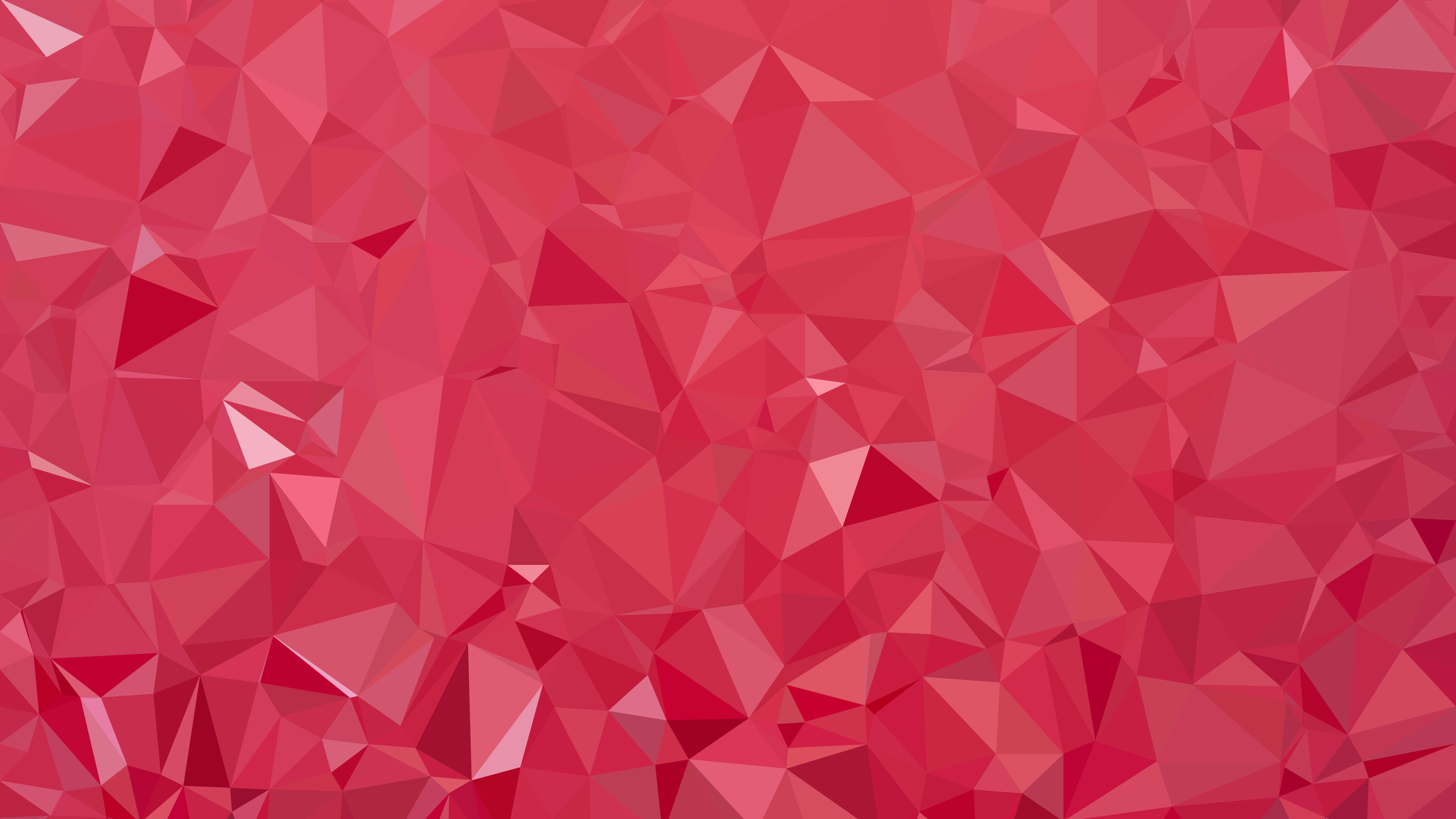 Geometry: Red polygons, Pink, Mosaic, Rhombus, Triangles. 3840x2160 4K Background.