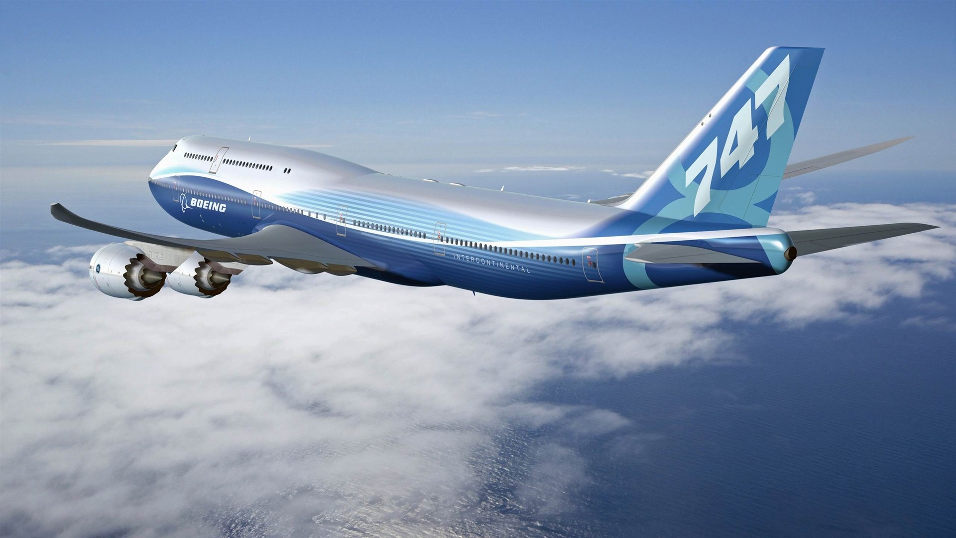 Aircraft: Boeing 747, Jet, Enable it to fly in the sky. 1920x1080 Full HD Wallpaper.