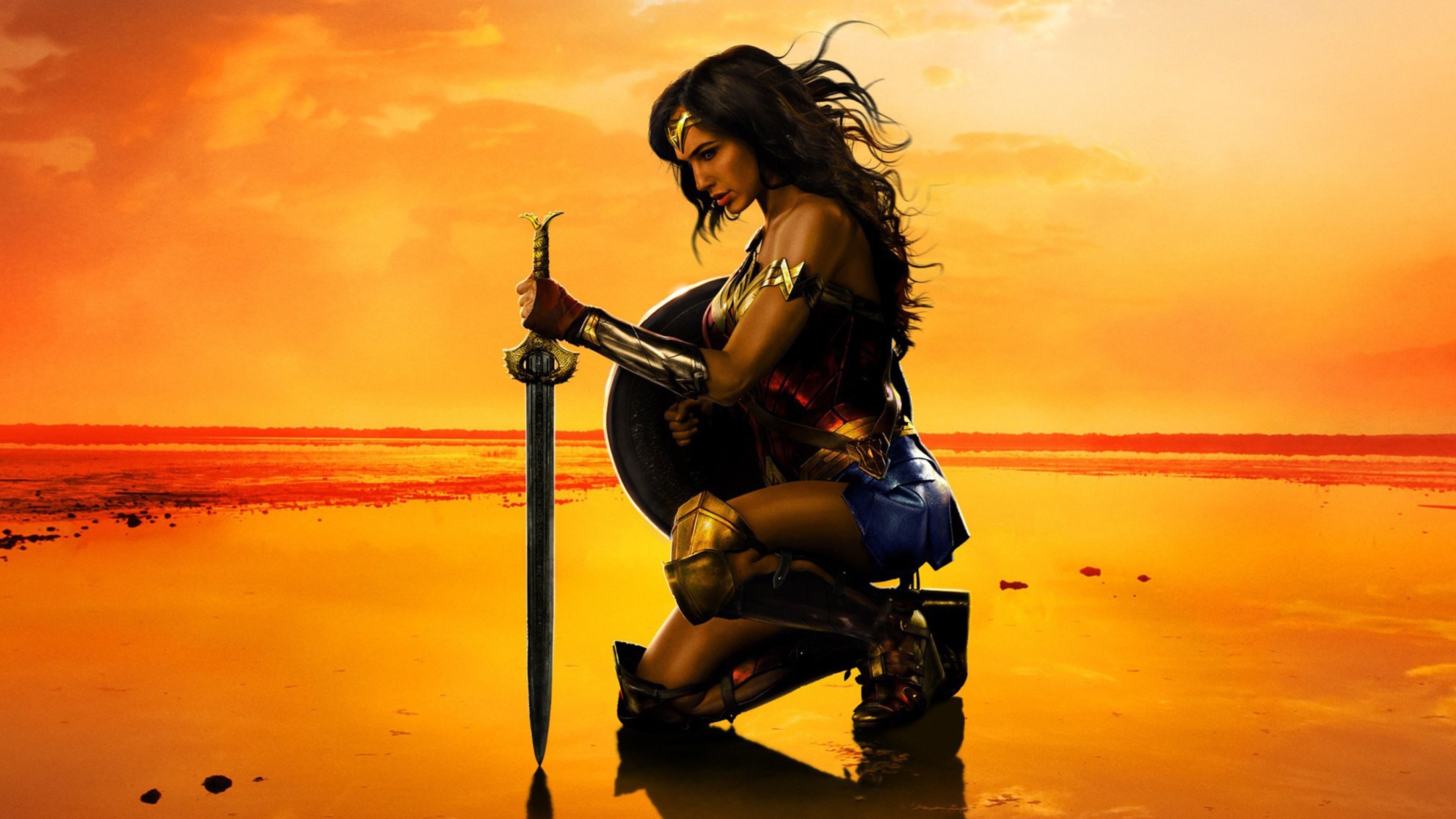 Patty Jenkins, Wonder Woman, Action-packed, Witty, Engaging film, 3840x2160 4K Desktop