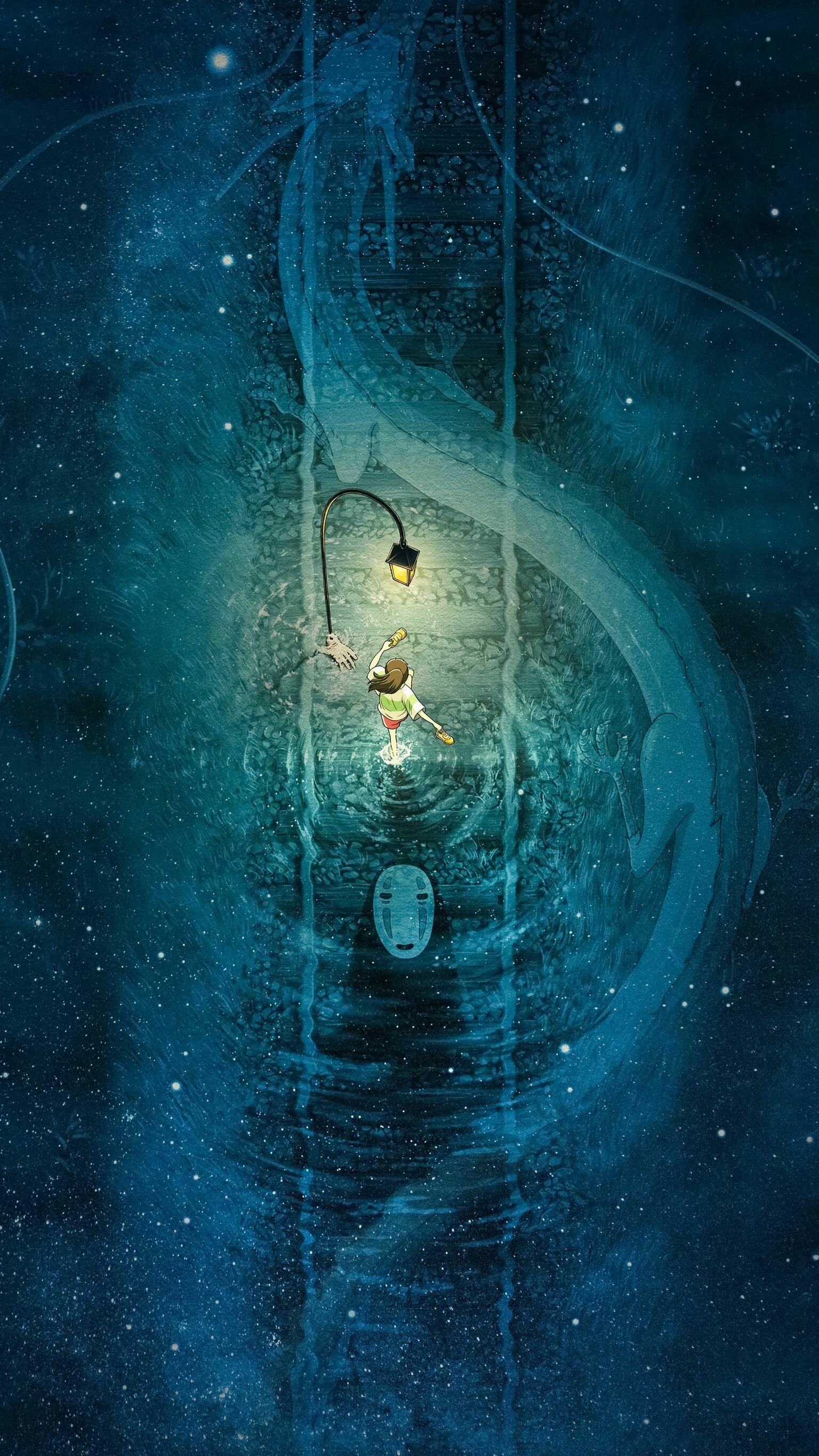 Spirited Away, Phone wallpaper, Ghibli art, 1540x2740 HD Phone