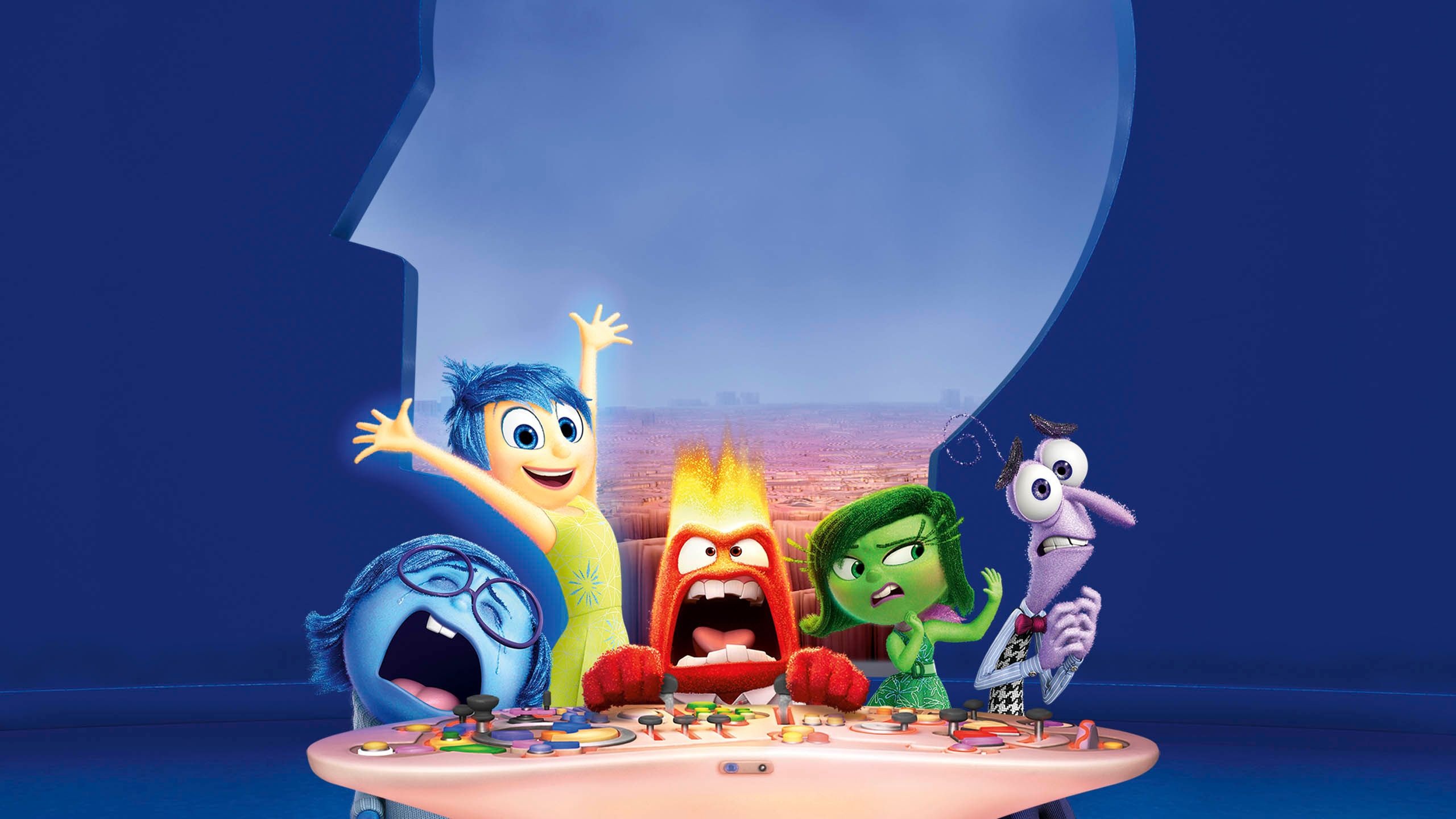 Inside Out, Emotions, Animated movie, Memory, 2560x1440 HD Desktop