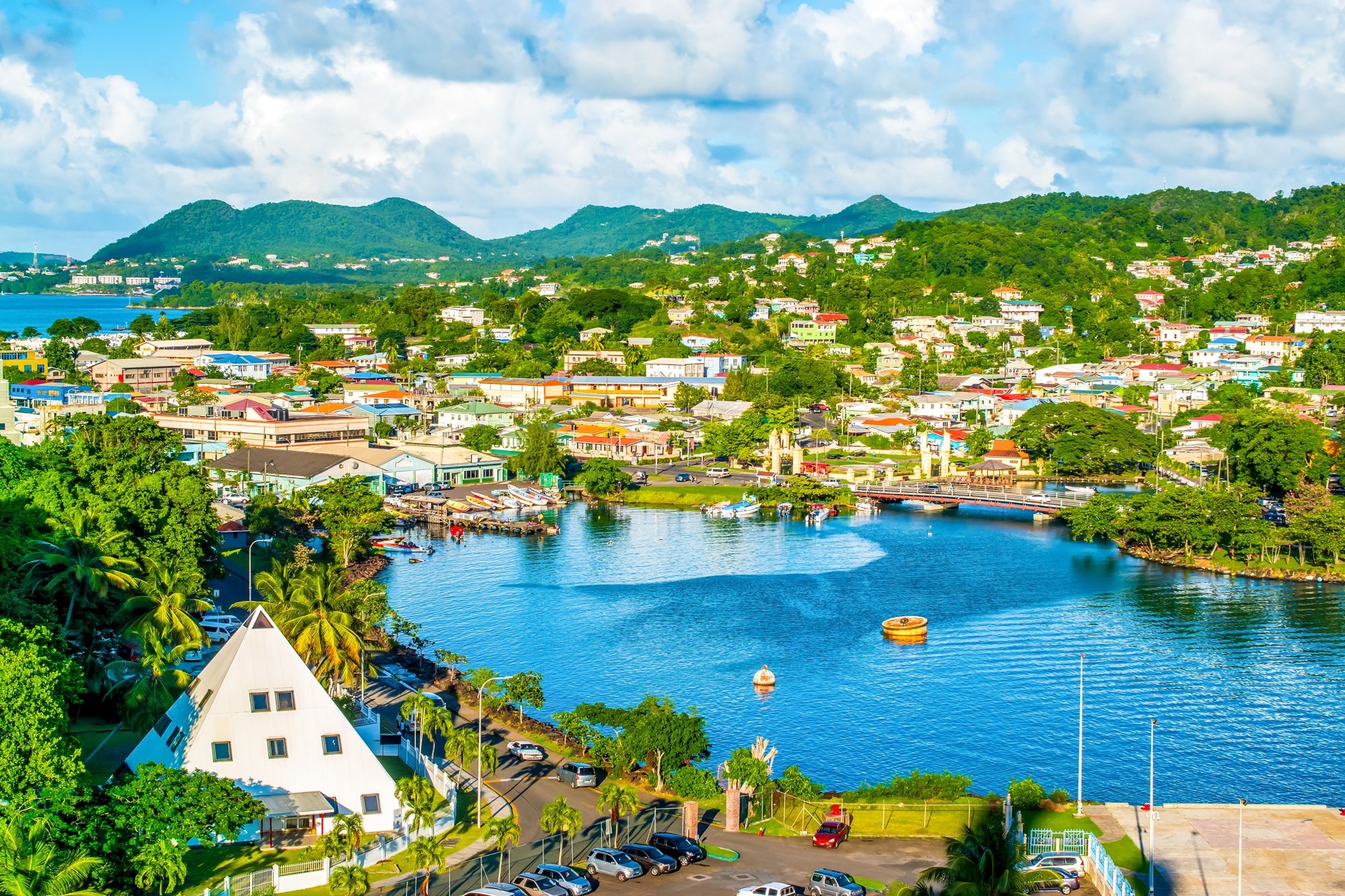 Castries, Saint Lucia, North vs South, Travel accommodation, 2000x1340 HD Desktop