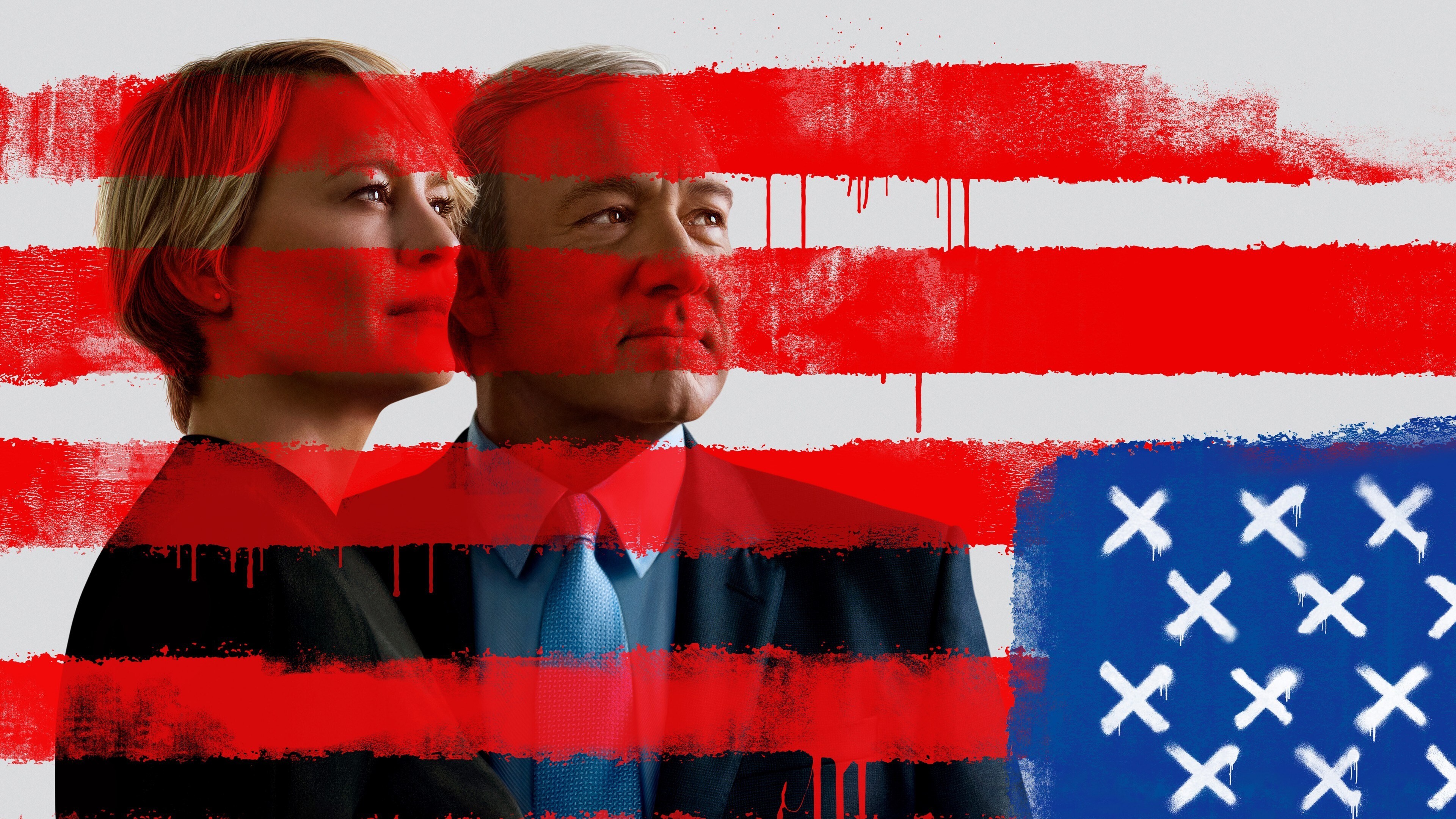 House of Cards: American TV series, Drama, USA, Kevin Spacey, Claire Underwood, Robin Wright. 3840x2160 4K Background.