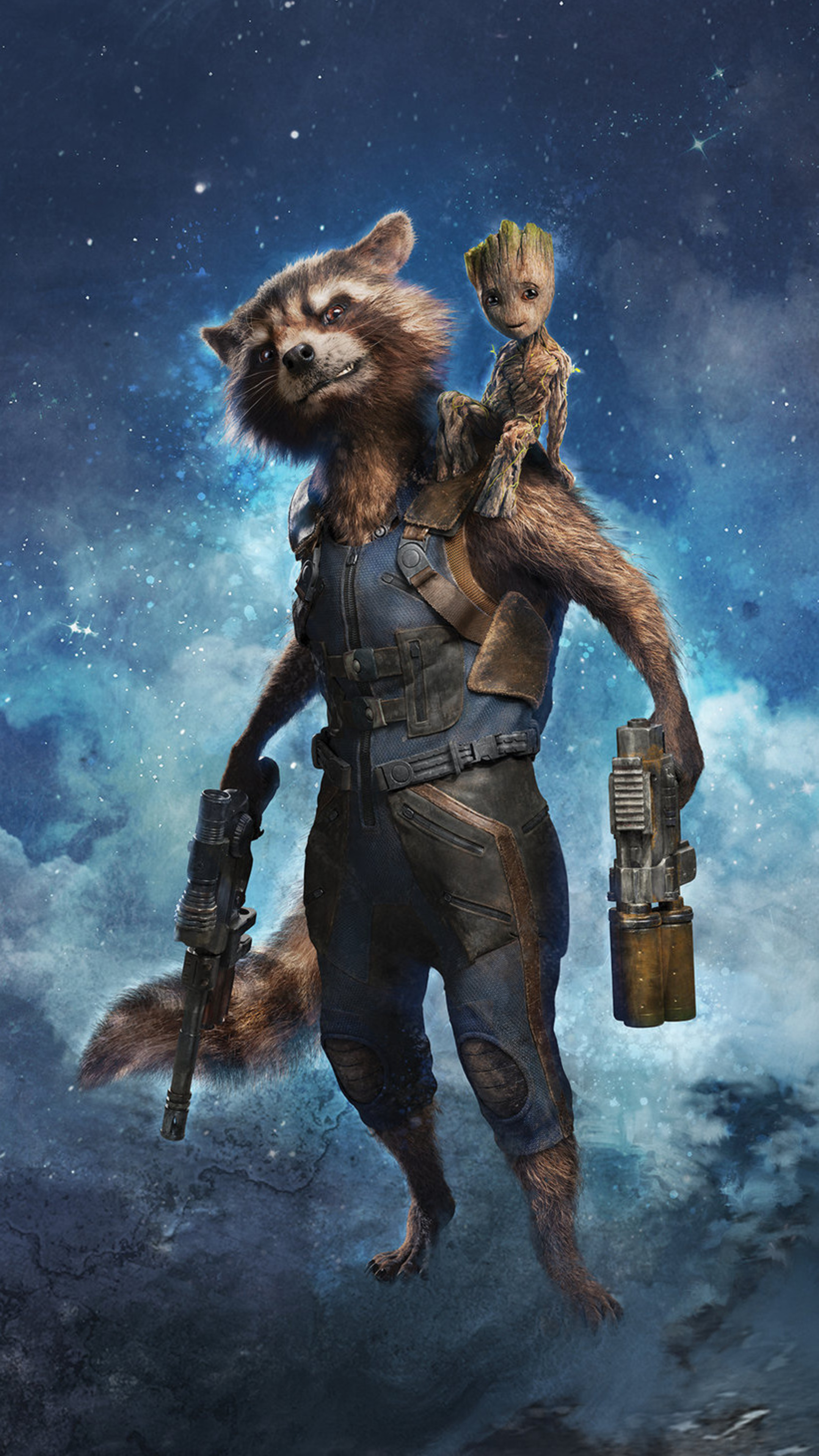 Rocket raccoon and Baby Groot, Summer of Heroes, Sony Xperia wallpapers, 2160x3840 4K Phone