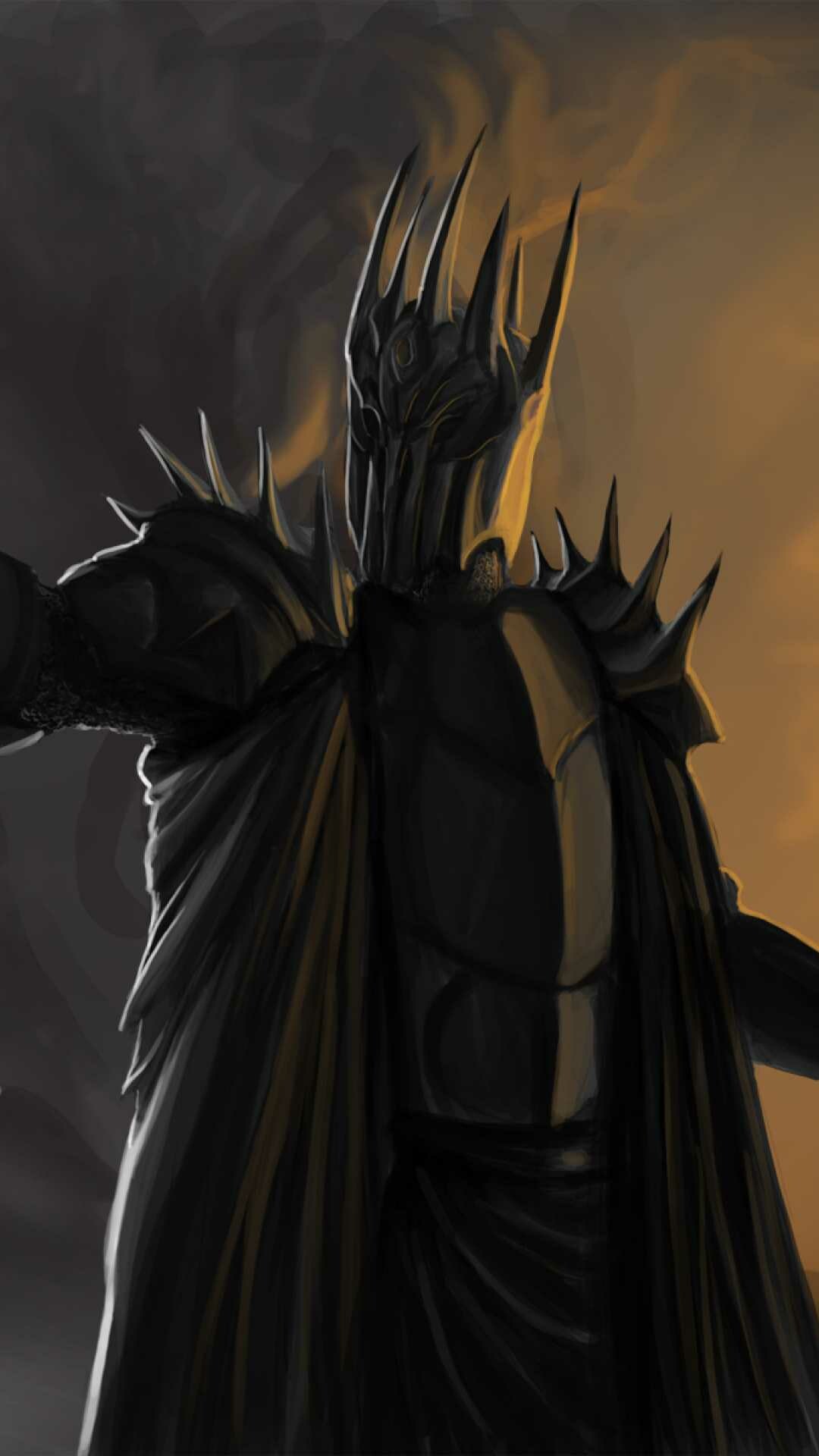 The Lord of the Rings: Sauron, The title character and the primary antagonist. 1080x1920 Full HD Background.