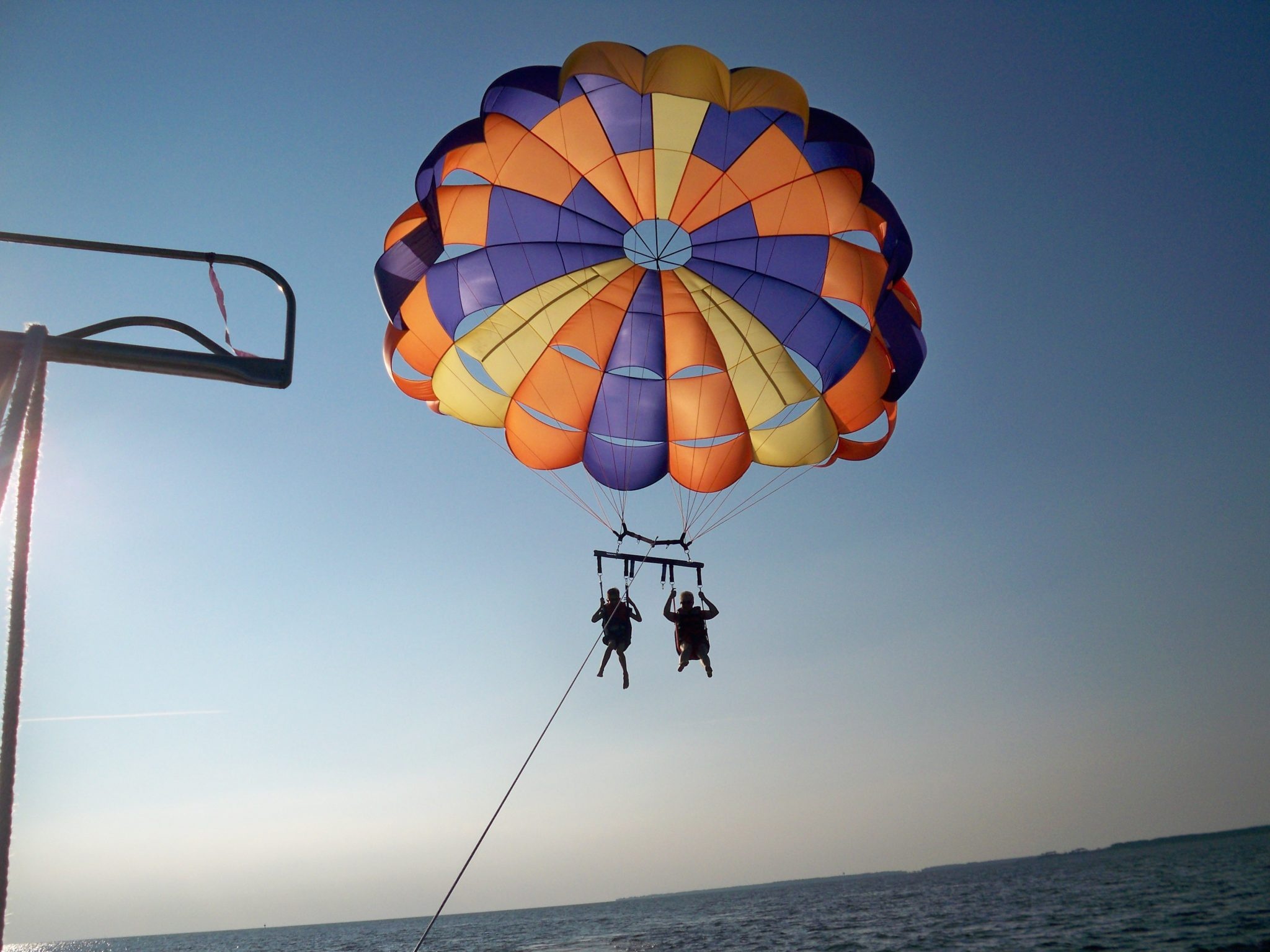 Parasailing: Flying in tandem, Winch Direct Parasailing system, The parachute flight, Winchboats. 2050x1540 HD Wallpaper.