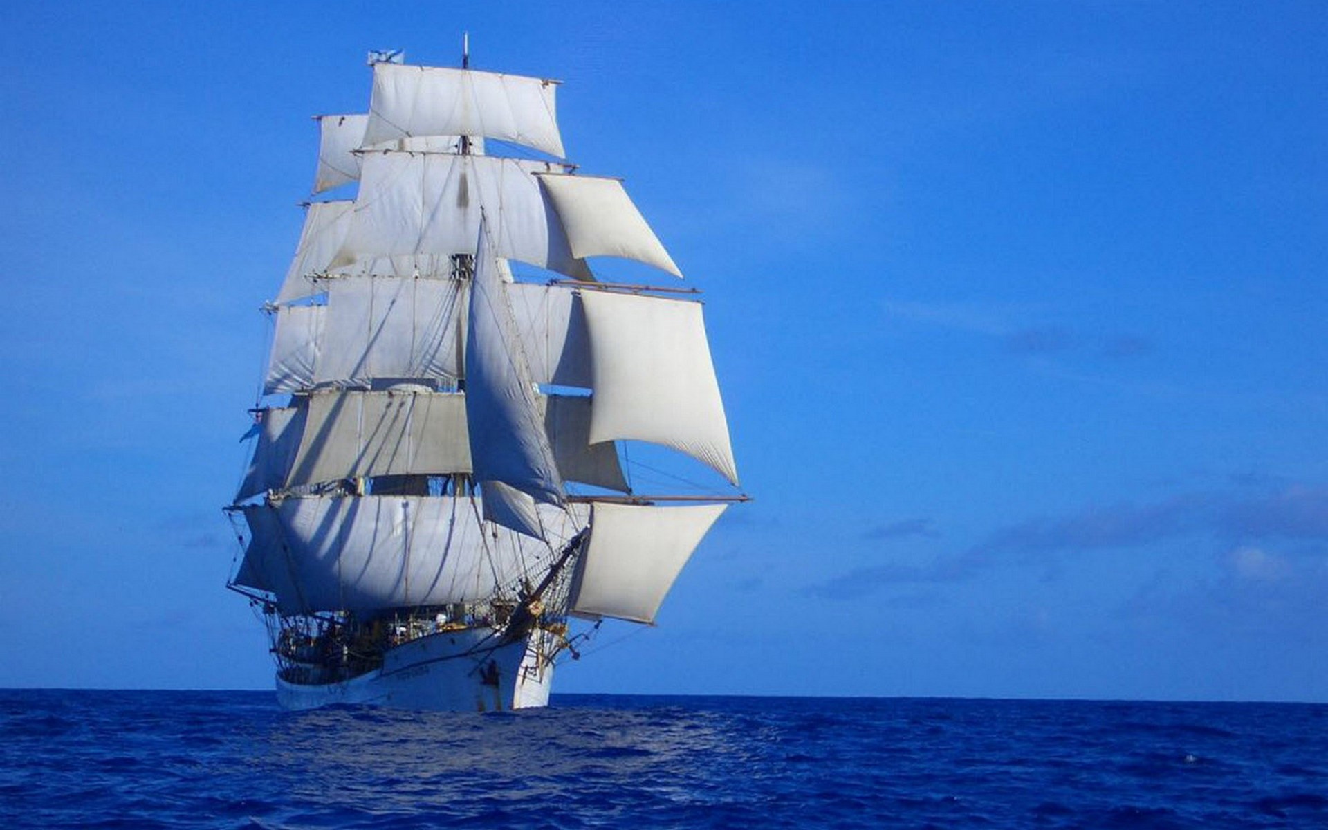 Windjammer: Sailing ship, Barquentine, A sailing vessel of three or more masts. 1920x1200 HD Wallpaper.