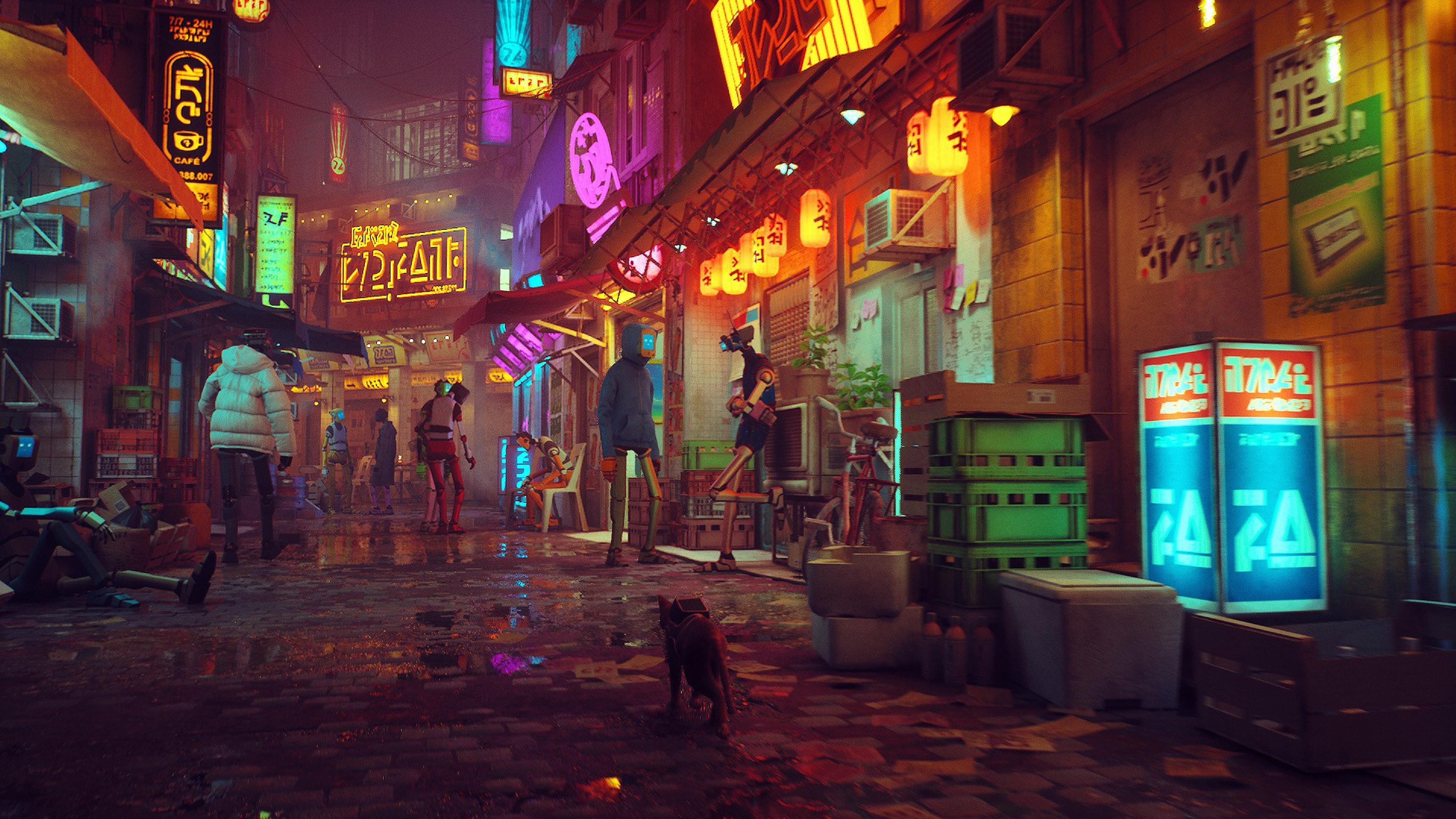 Stray (Game): A 2022 adventure, Developed by BlueTwelve Studio. 3840x2160 4K Background.