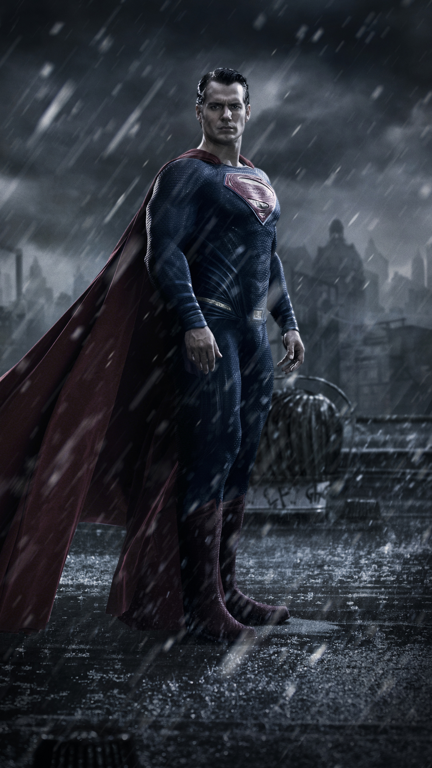 Batman v Superman, Henry Cavill's new, Superman costume revealed, 1440x2560 HD Phone
