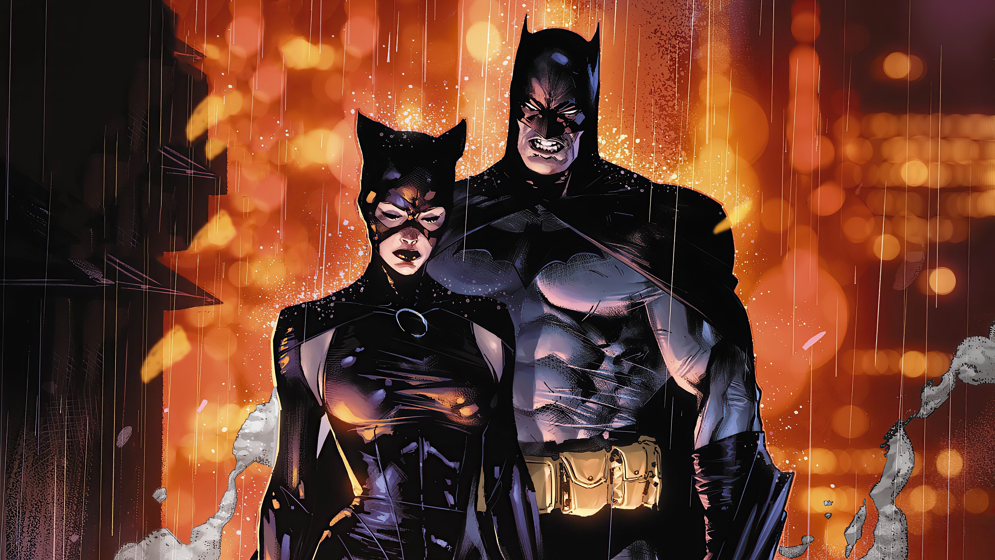 Batgirl, Catwoman wallpapers, Fierce heroine, Gotham's protectors, 3840x2160 4K Desktop
