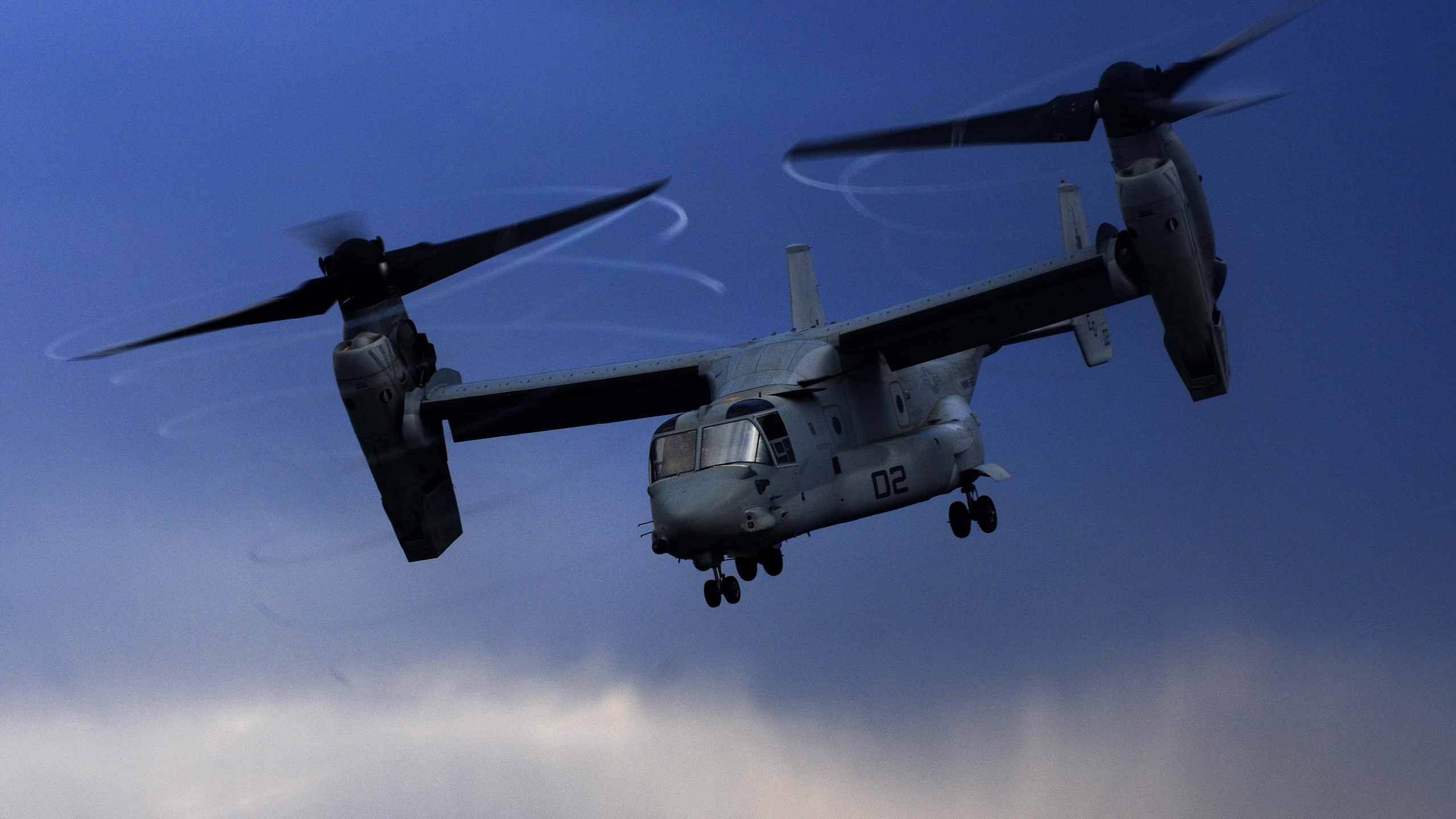 V-22 Osprey, Tiltrotor aircraft, Military power, Air Force missions, 2560x1440 HD Desktop