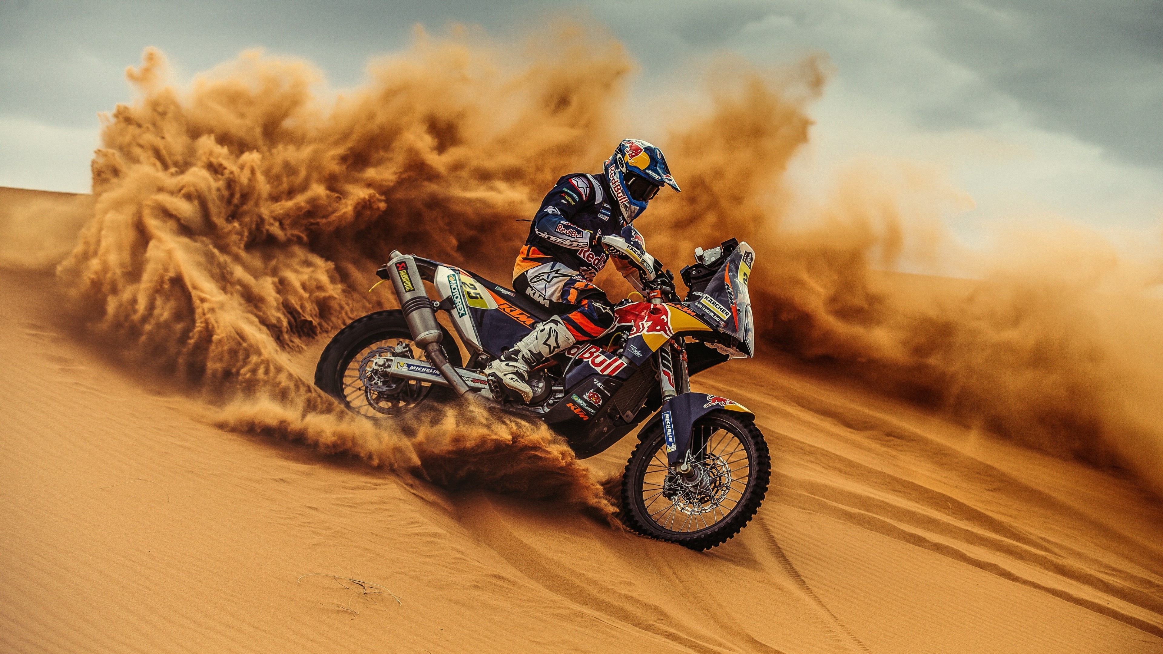 Dakar Rally: The toughest motorsport race, Two weeks of racing, 8,000 kilometers across Saudi Arabia. 3840x2160 4K Background.