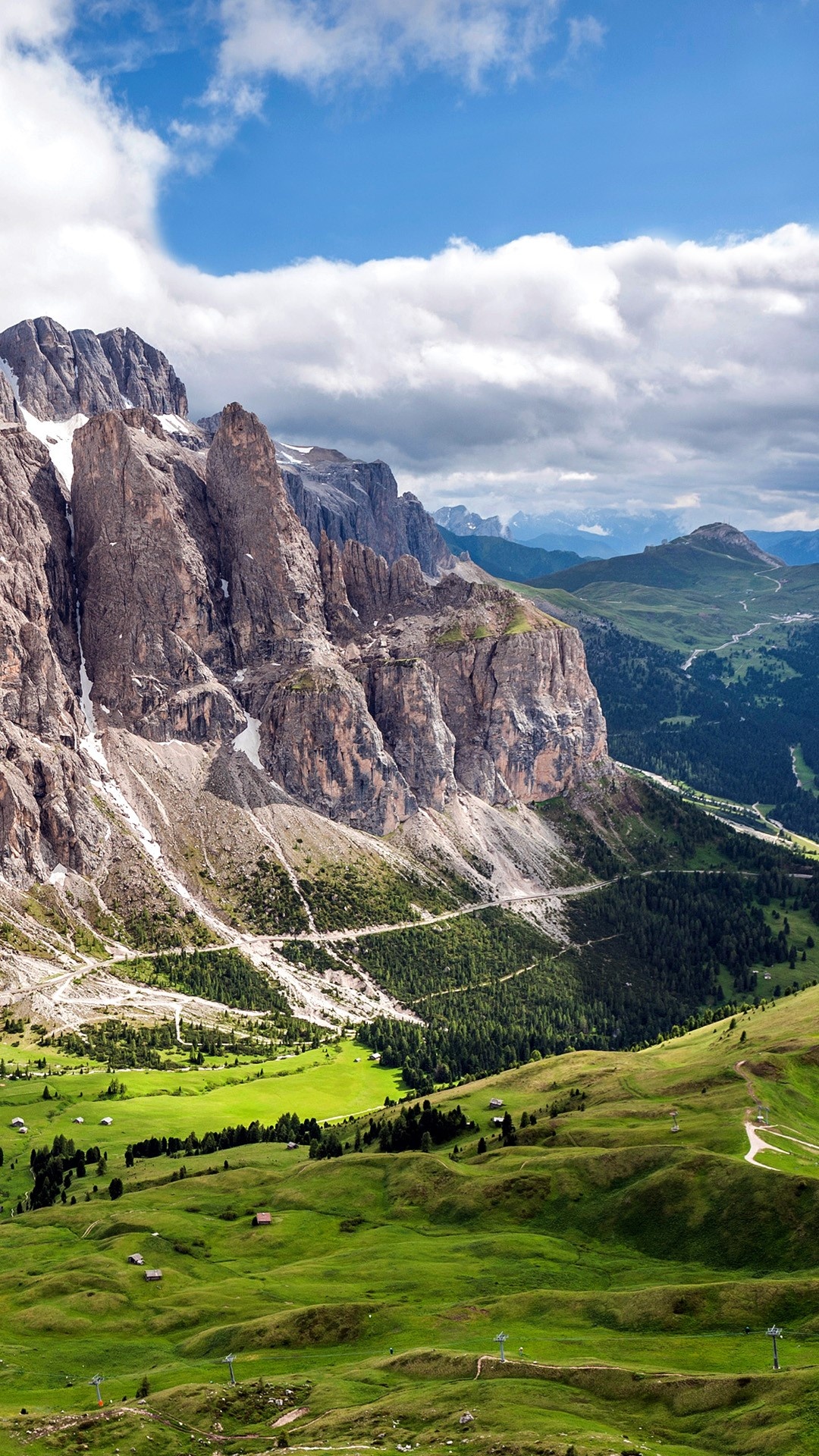 Gardena Pass, Val Gardena, Trentino-Alto Adige, Windows 10 spotlight, 1080x1920 Full HD Phone