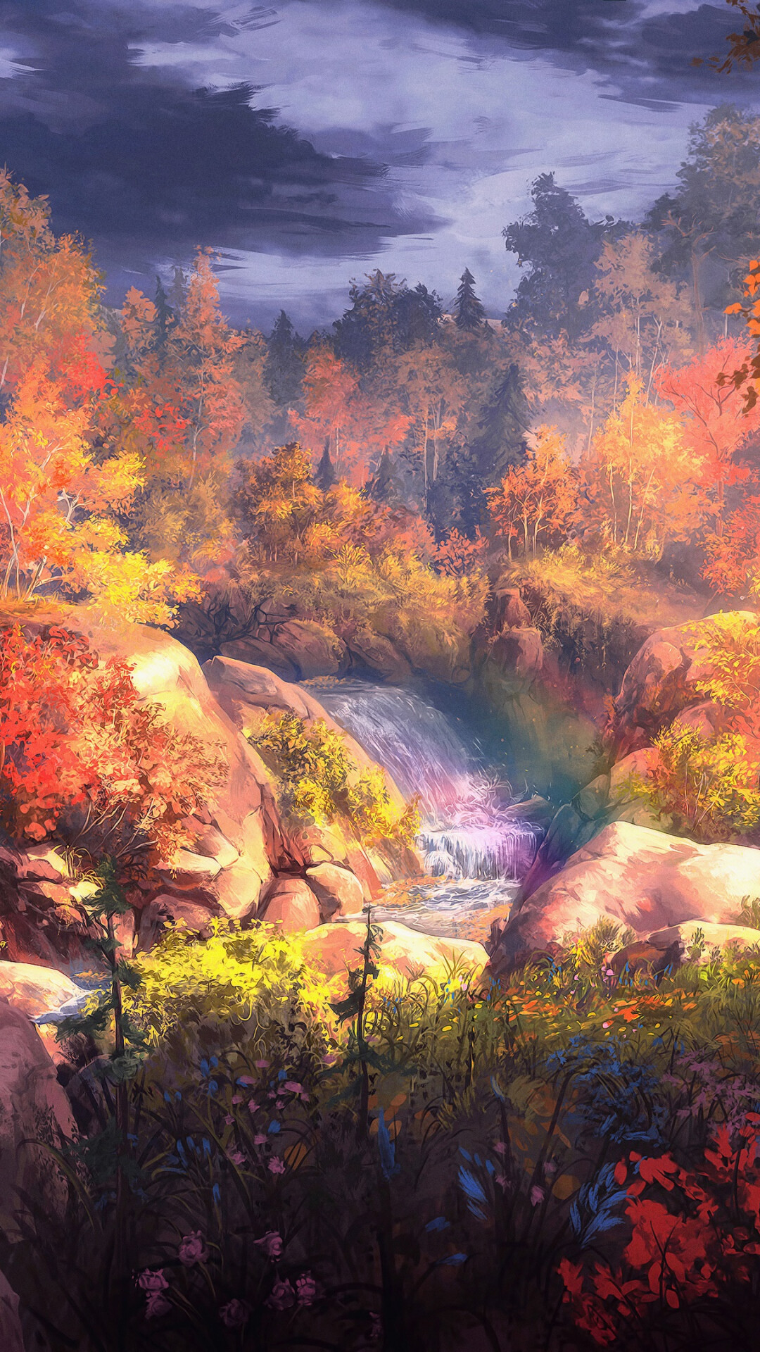 Autumn: Seasonal changes, Occur as a result of the Earth being tilted, Fall. 1080x1920 Full HD Background.