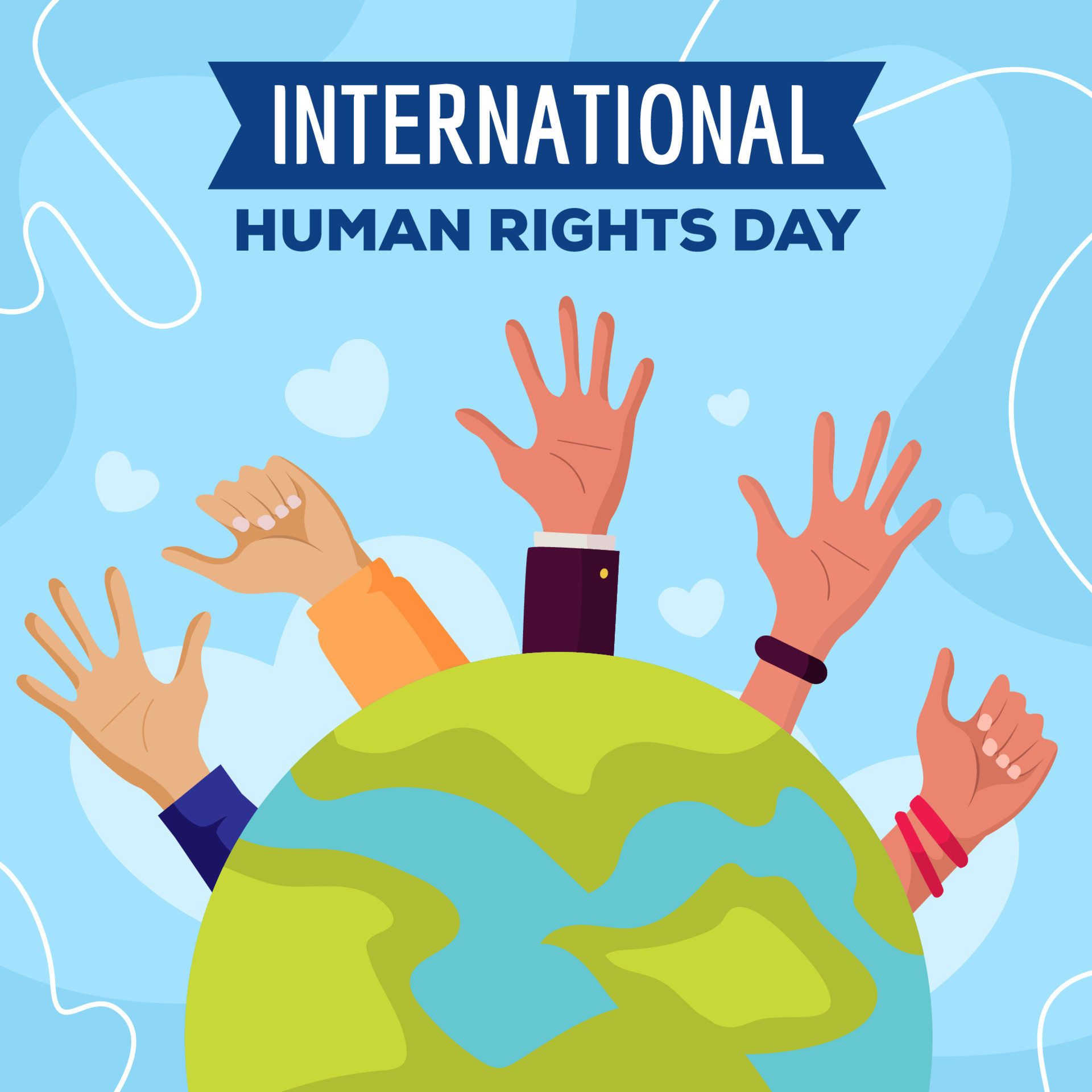 International Human Rights Day, Vector Art, Free Download, 1920x1920 HD Handy