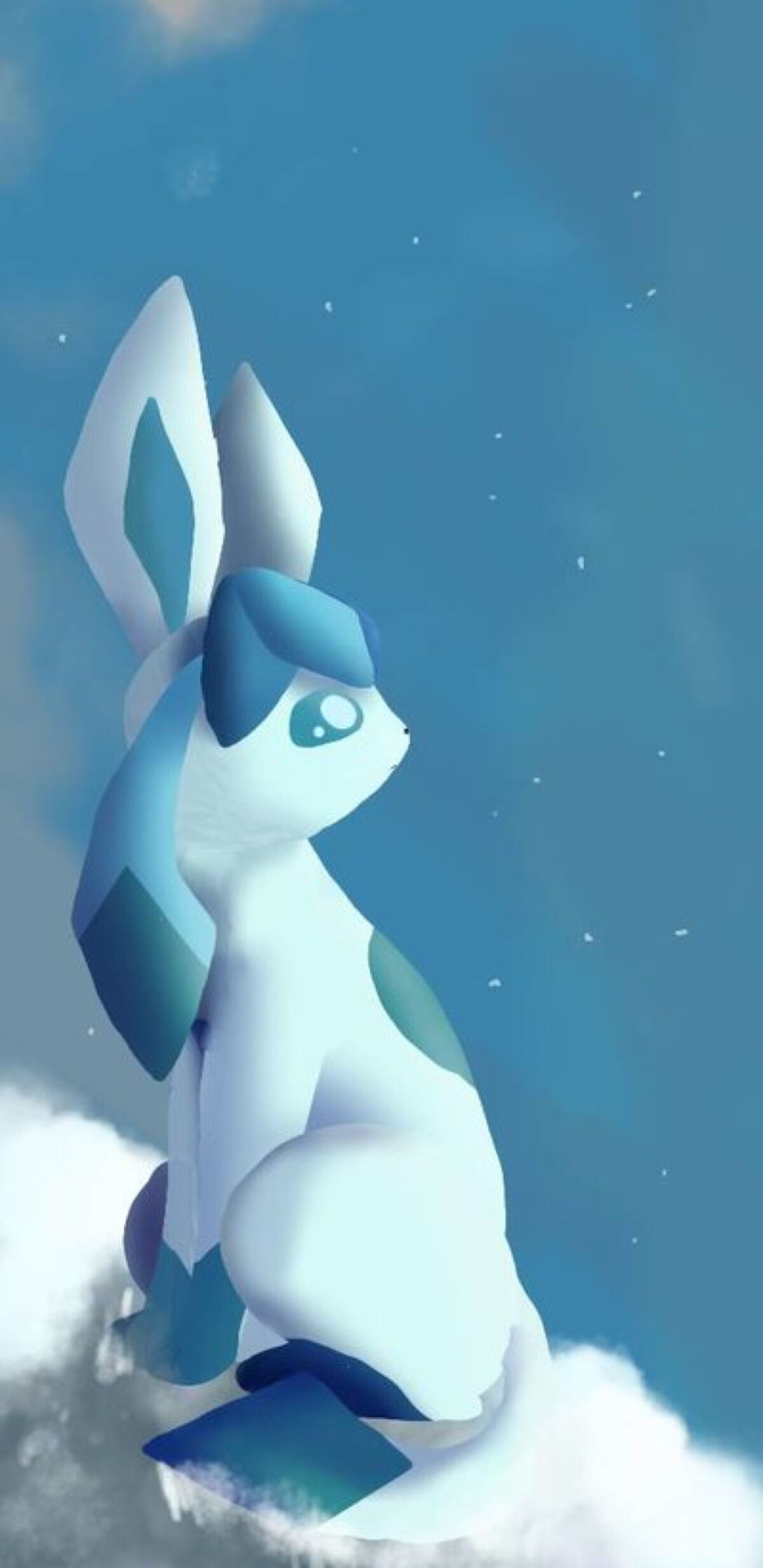 Glaceon: Ice-type Pokemon, Forming small ice crystal by lowering their surrounding temperature. 1200x2470 HD Background.