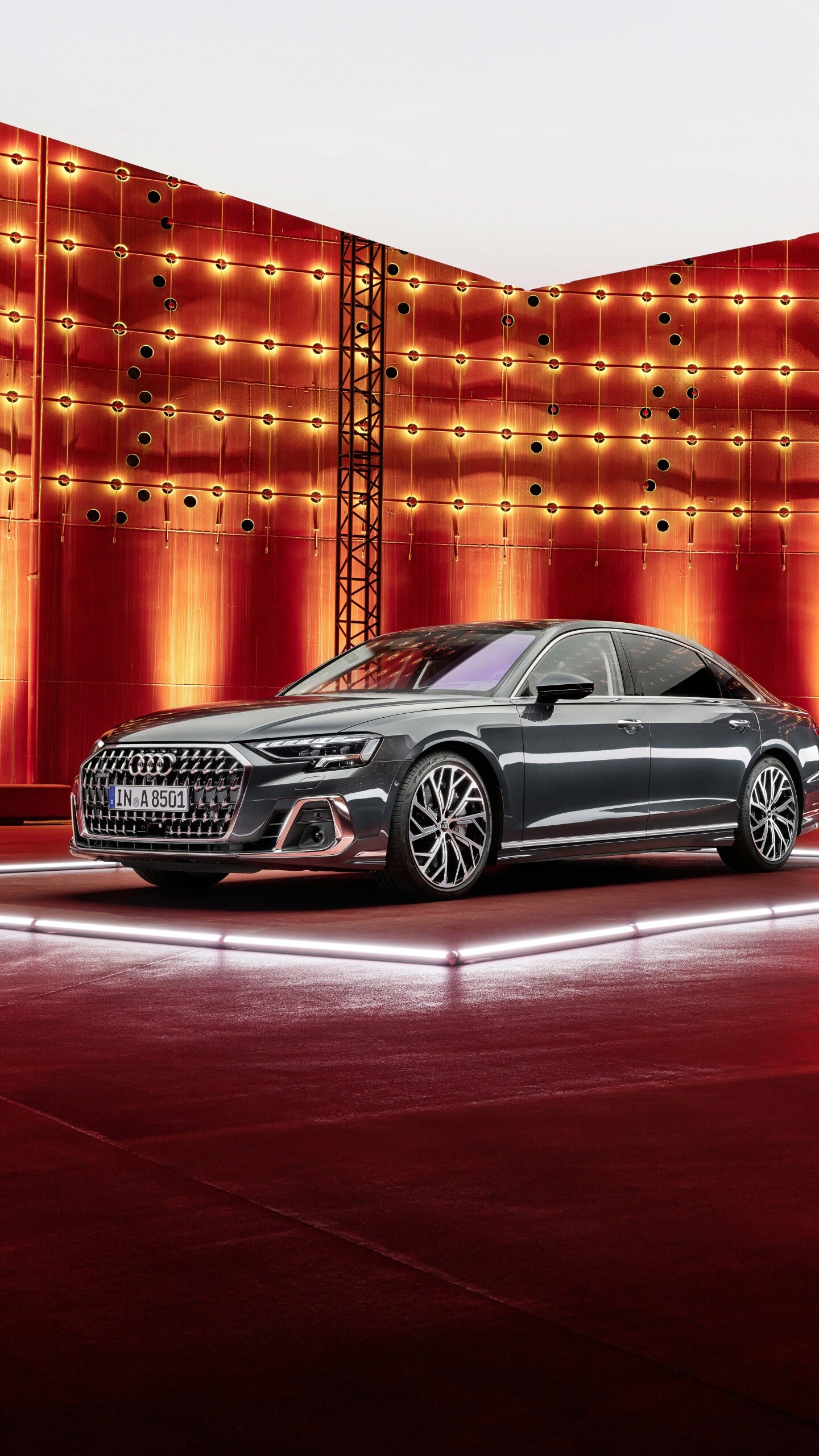 Audi A8: The largest sedan offered by German automaker, L 60 TFSI quattro. 1440x2560 HD Background.
