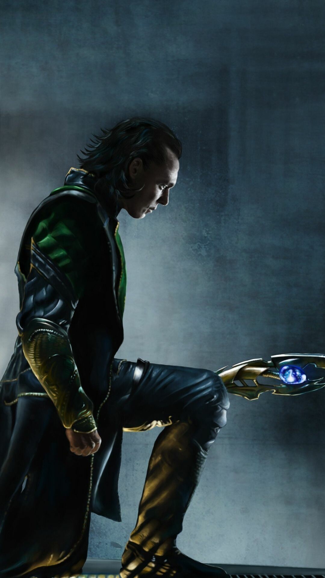 Loki: The Trickster God, God of Mischief, a member of the monstrous Frost Giants of Jotunheim. 1080x1920 Full HD Wallpaper.
