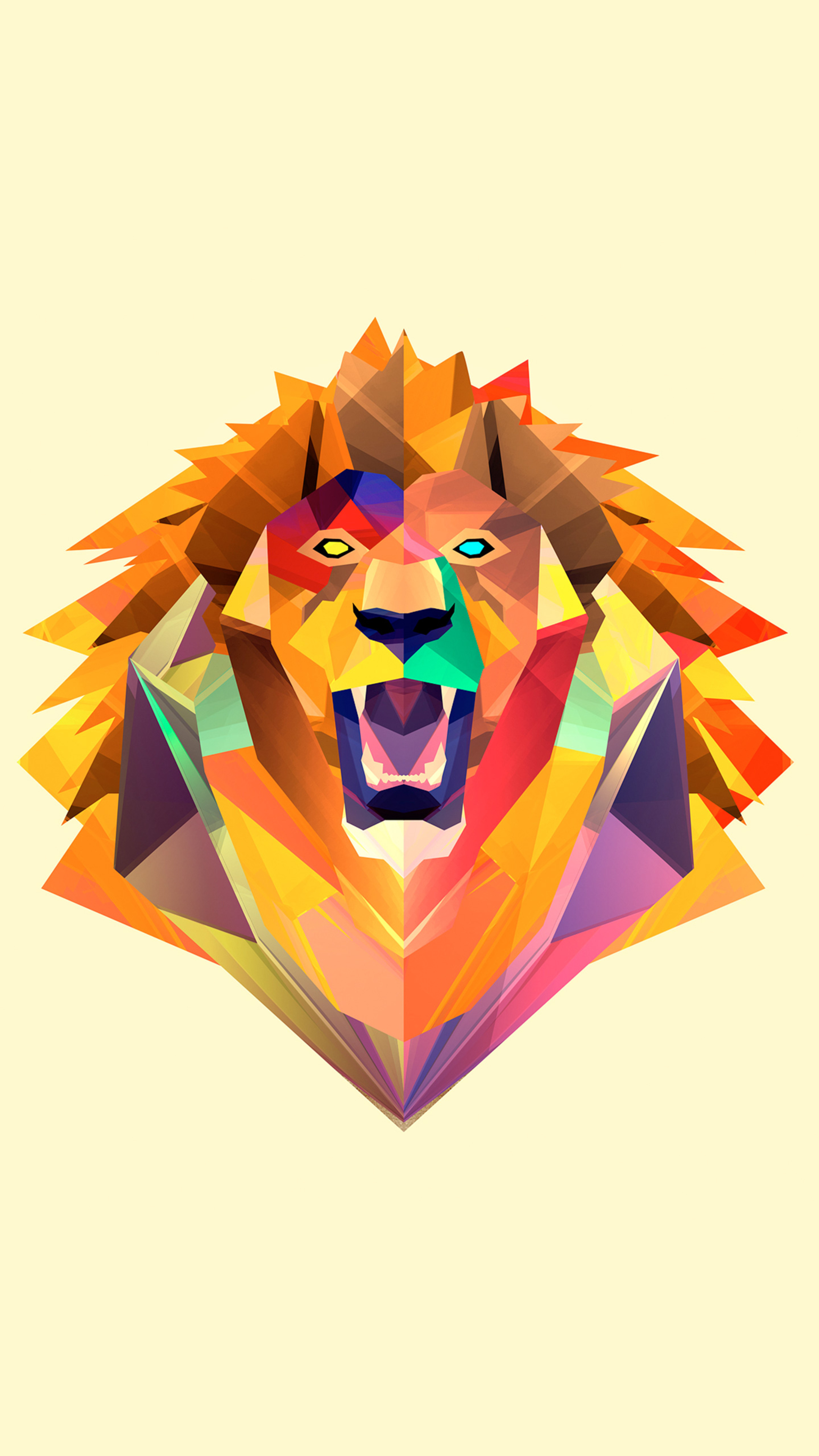 Abstract tiger facet, Sony Xperia wallpapers, Premium HD 4K, Striking tiger imagery, 2160x3840 4K Handy