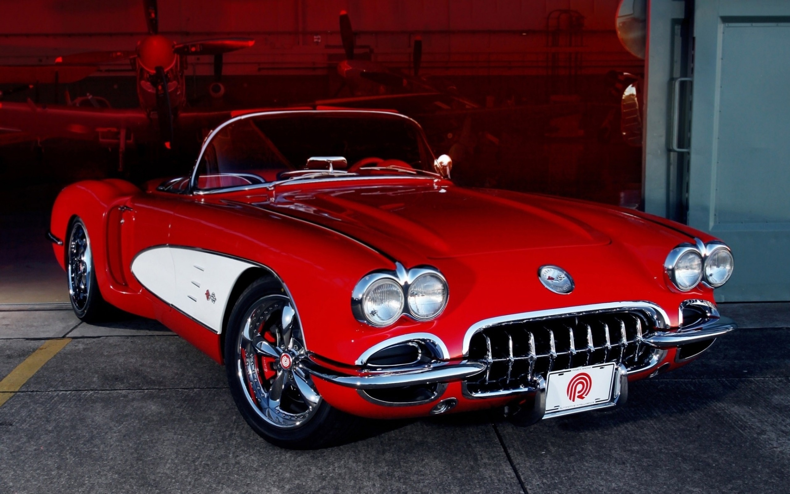Corvette: 1954 Chevrolet C1, The first American production sports car, Retro exotic vehicle. 2560x1600 HD Wallpaper.