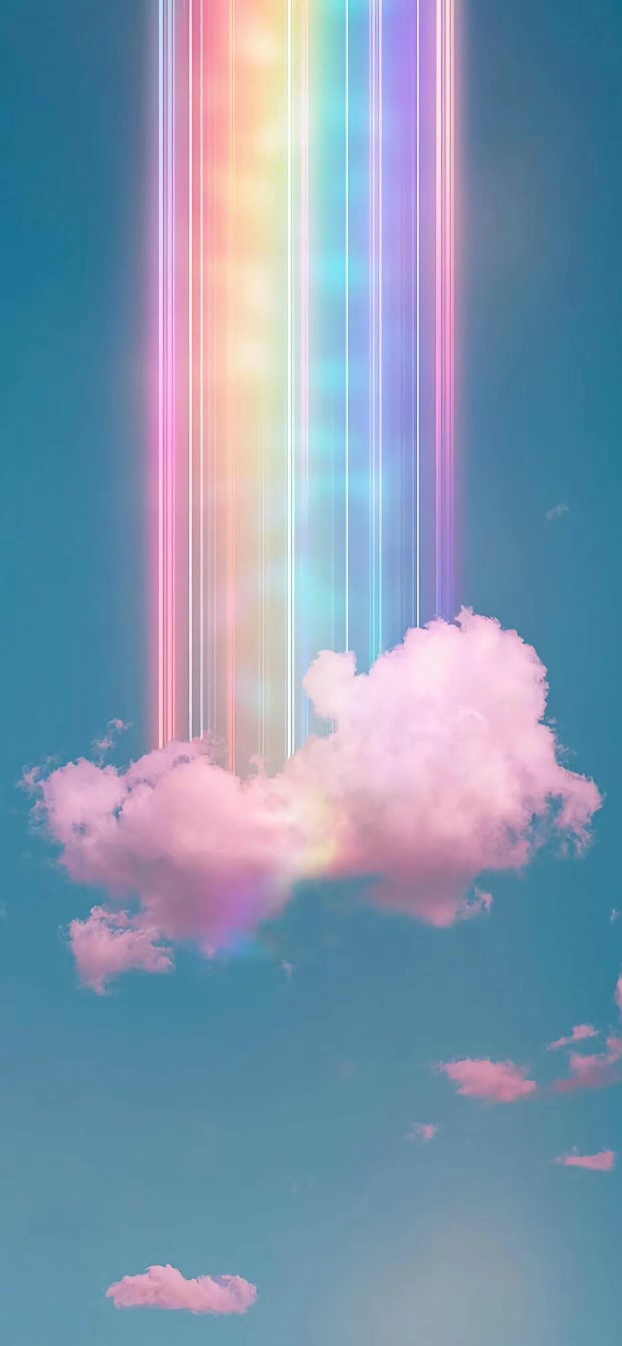 Rainbow Colors: Cloud, A visual representation of an idea. 1250x2690 HD Wallpaper.