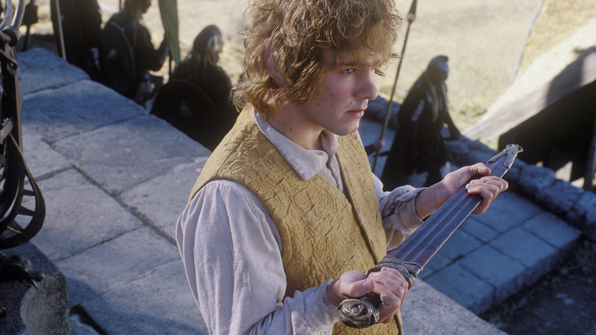 The Return of the King: Dominic Monaghan as Meriadoc Brandybuck, An esquire of Rohan. 1920x1080 Full HD Wallpaper.