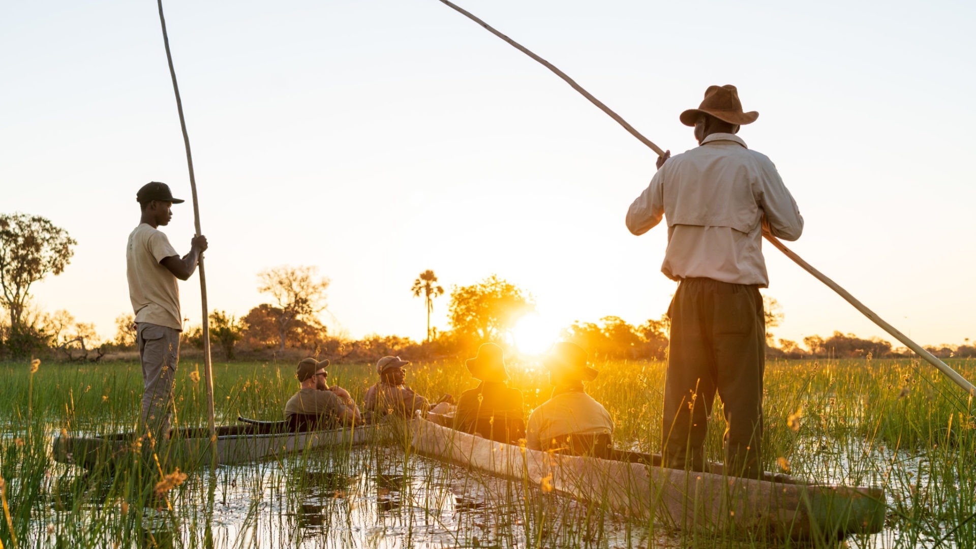 Mobile and walking safari, Okavango Delta, Safarifrank, Wilderness adventure, 1920x1080 Full HD Desktop