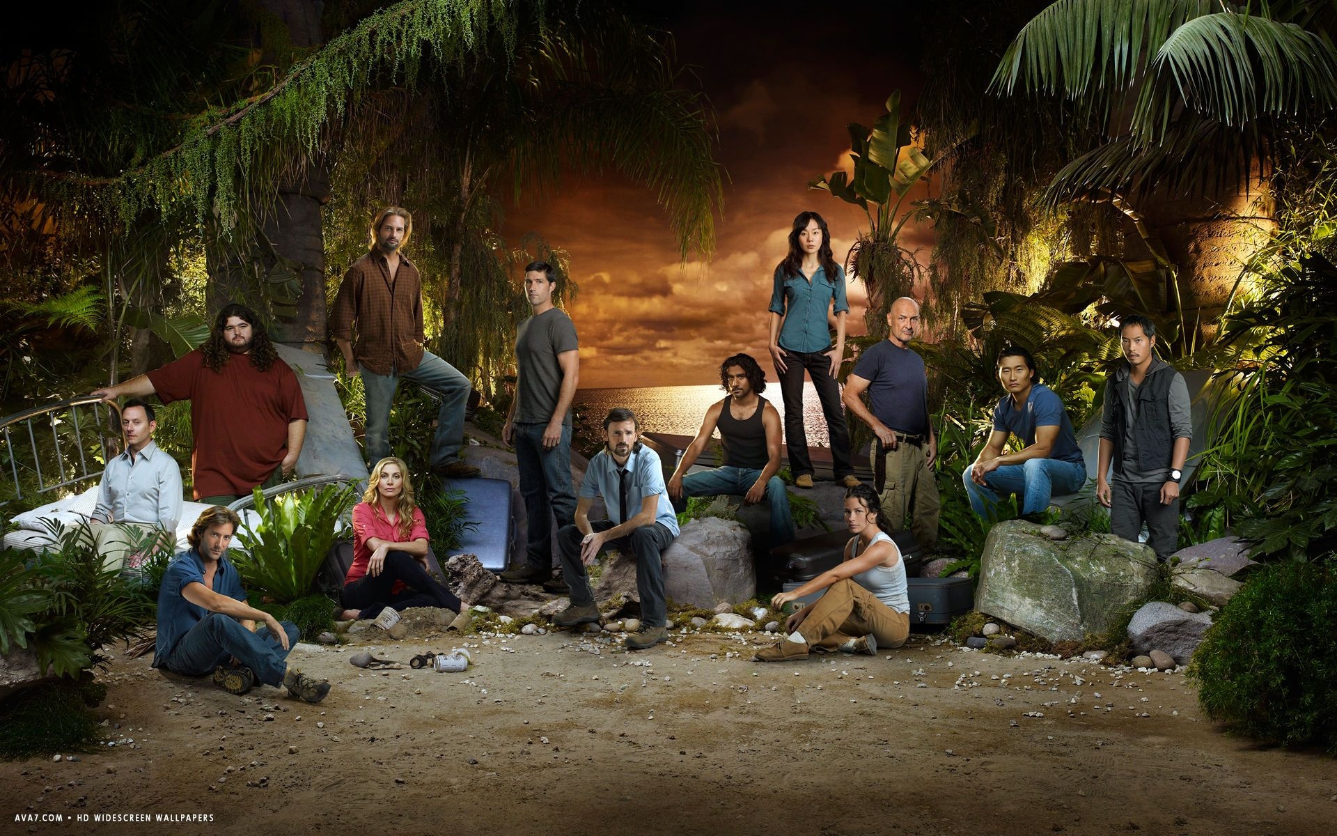 Lost TV series, Mystery island, Engaging characters, Time travel, 1920x1200 HD Desktop