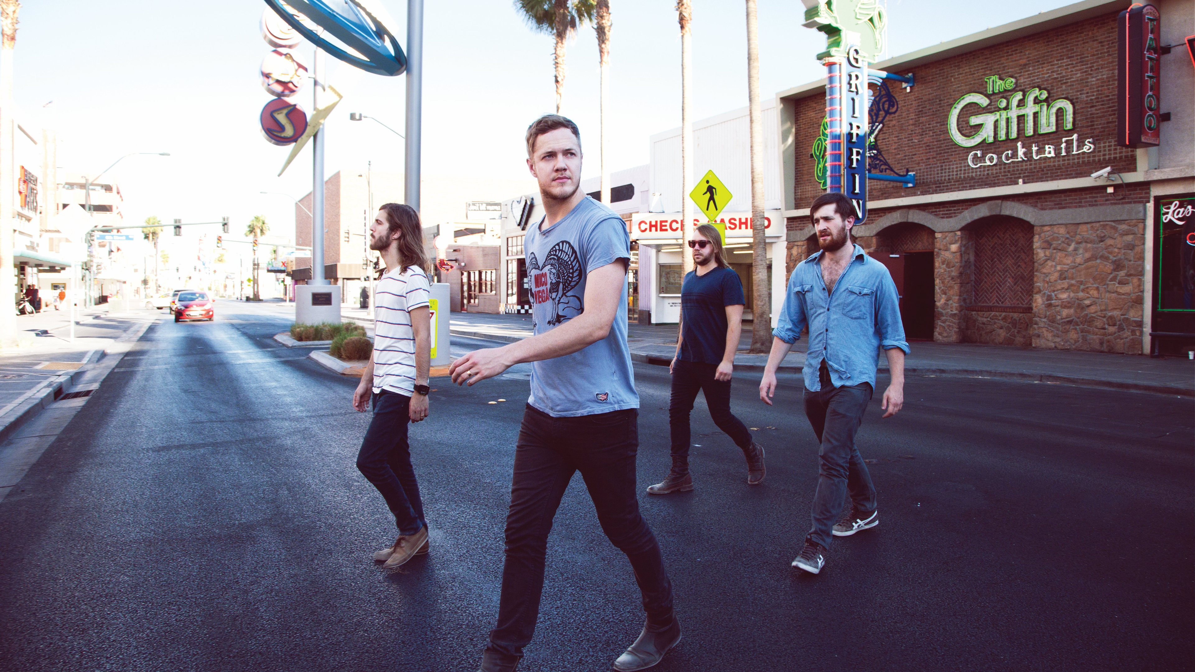 Music Band: Imagine Dragons, American pop-rock artists, Formed in 2008 in Las Vegas. 3840x2160 4K Background.