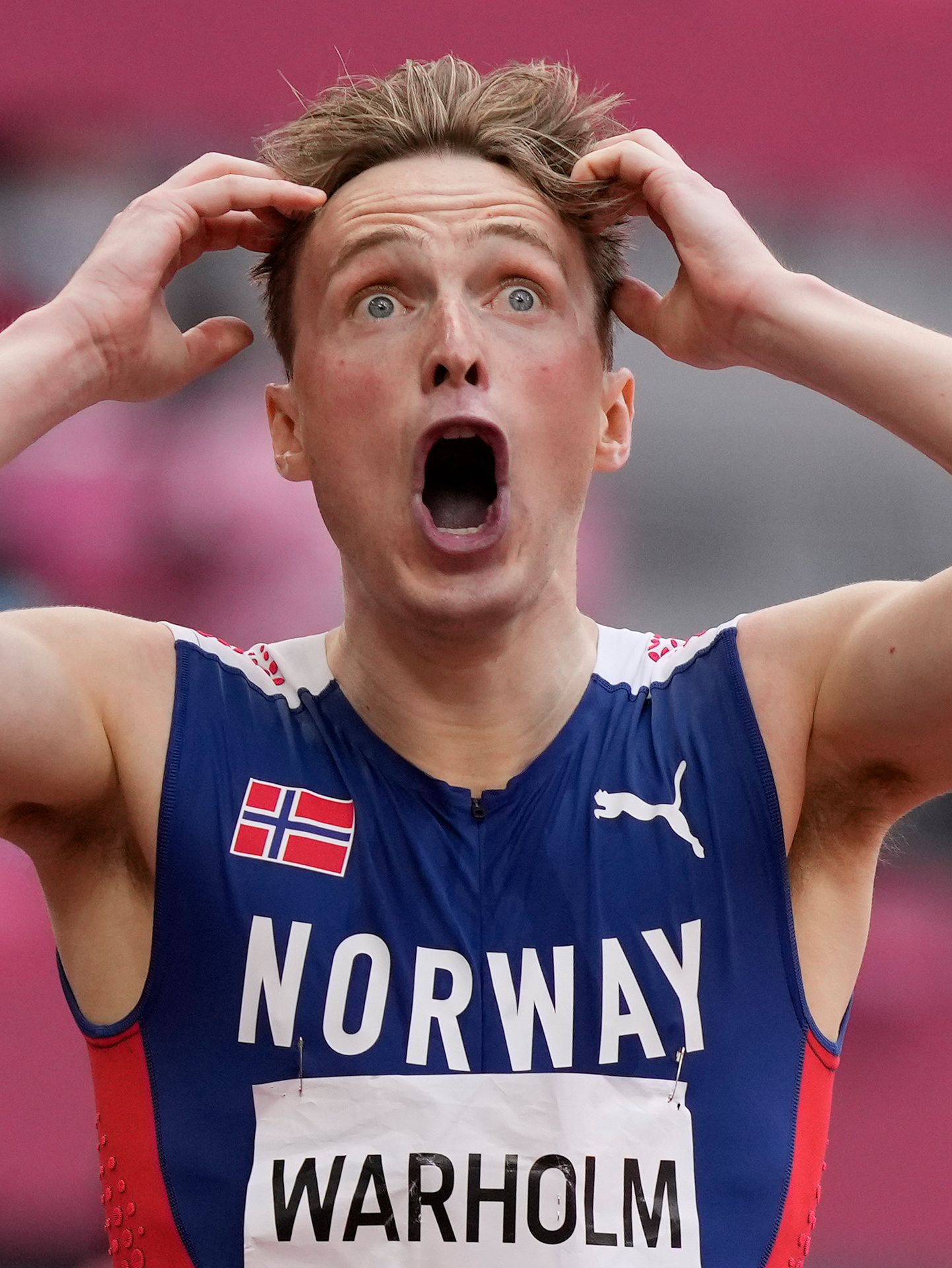 Karsten Warholm, Tokyo Olympics 2020, 400m hurdles world record, NZ Herald, 1450x1920 HD Phone