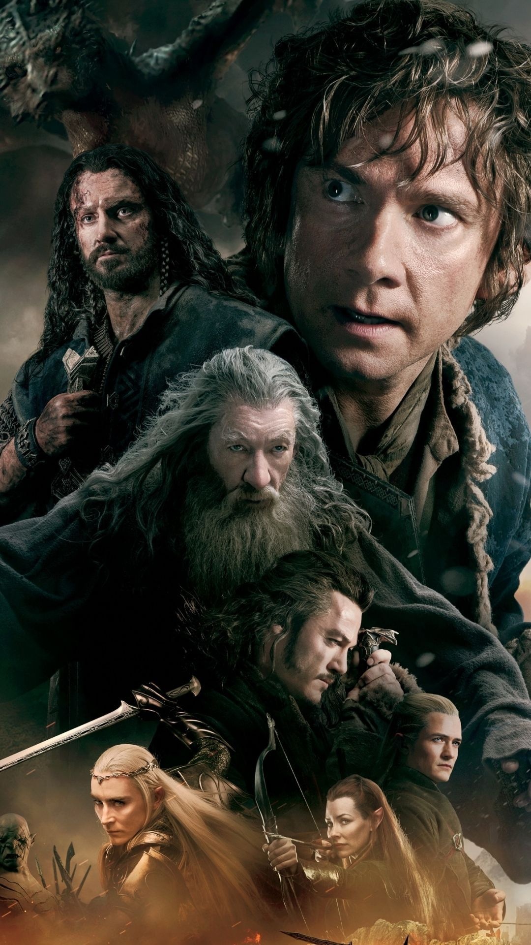 The Hobbit (Movie): The Battle Of The Five Armies, The Battle Of The Five Armies. 1080x1920 Full HD Background.