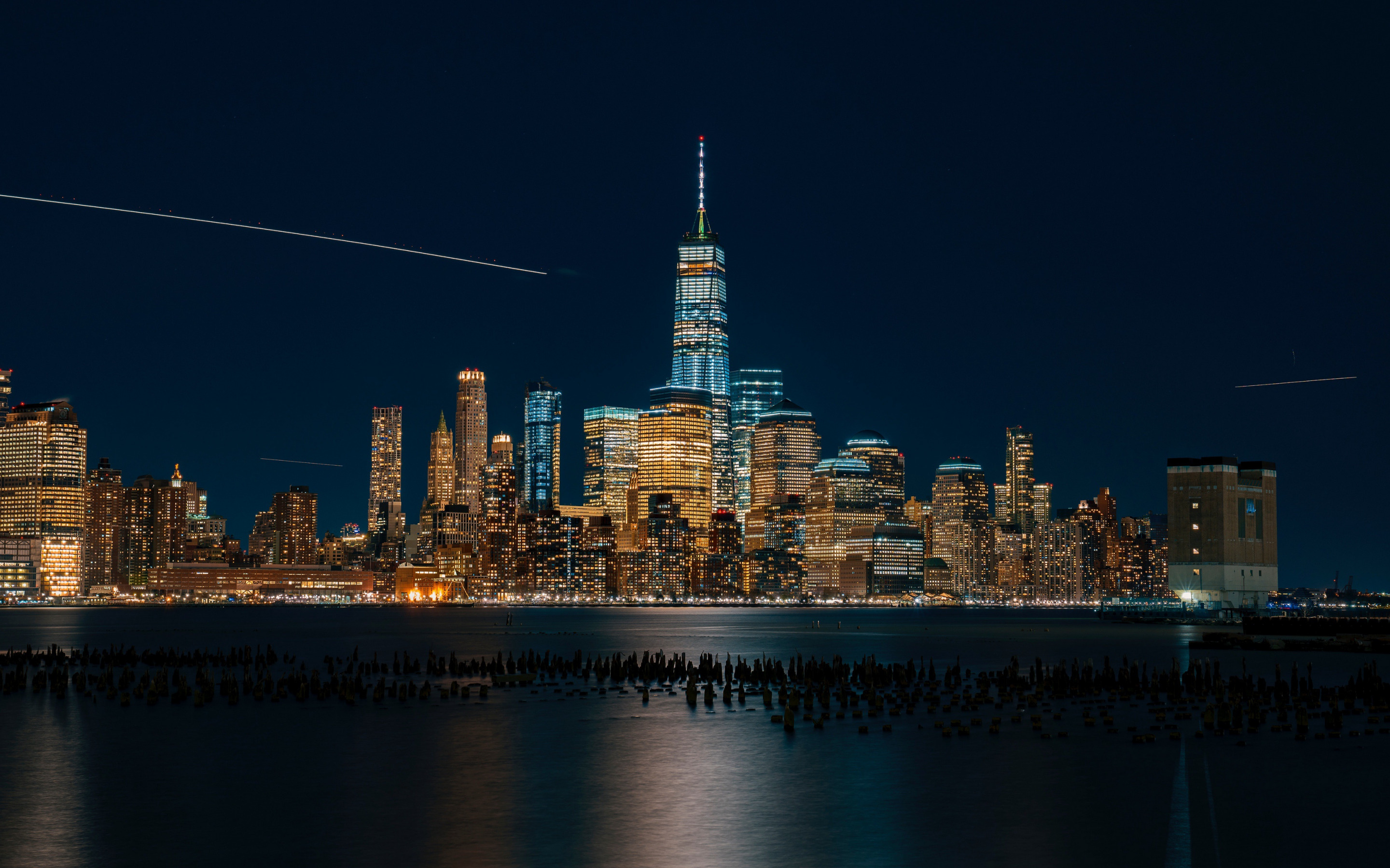 1 World Trade Center, Freedom Tower, New York cityscape, Modern buildings, 2880x1800 HD Desktop