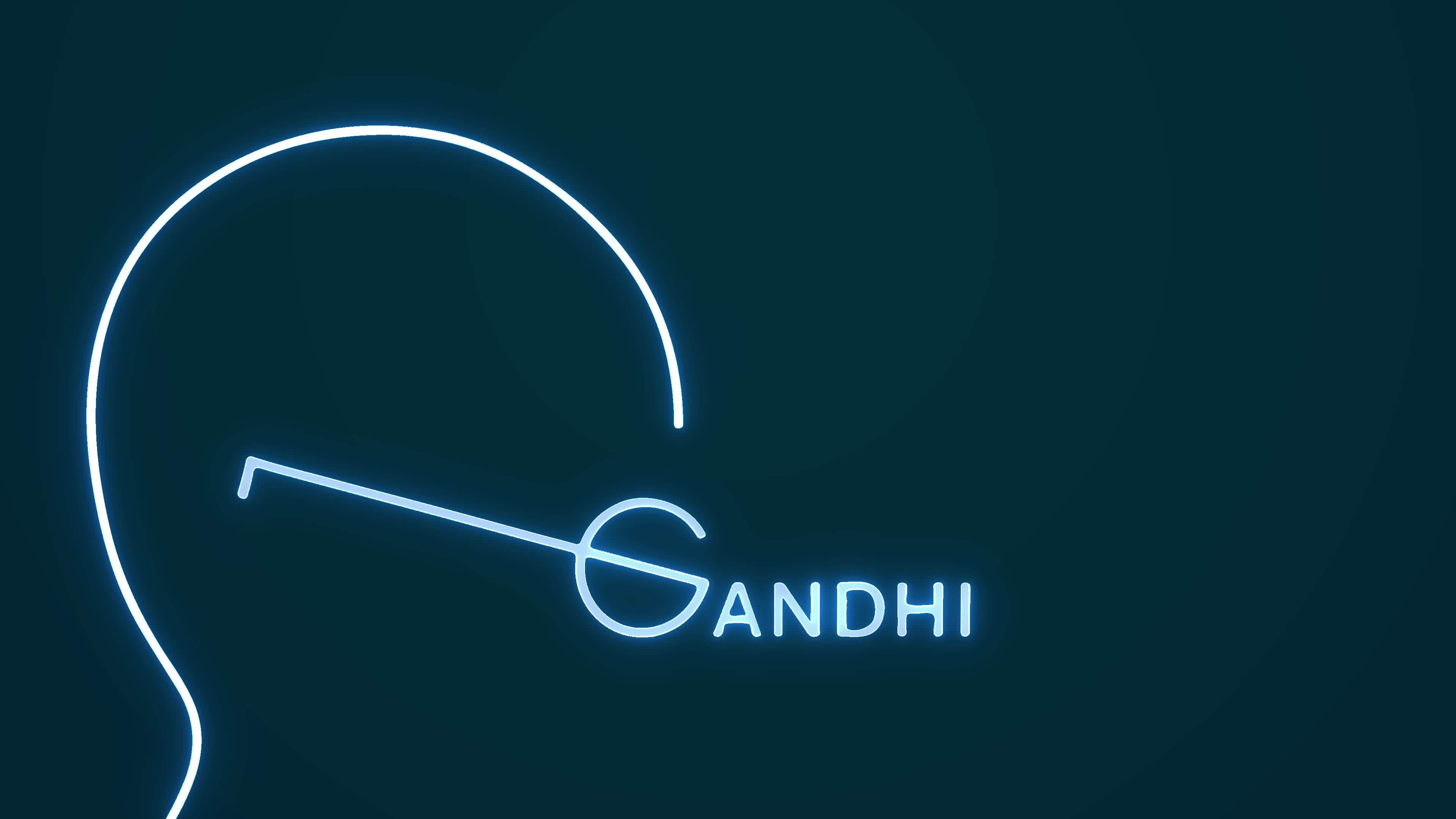 Gandhi Jayanti, 2nd October, Concept animation, Mahatma Gandhi sketch, 3840x2160 4K Desktop
