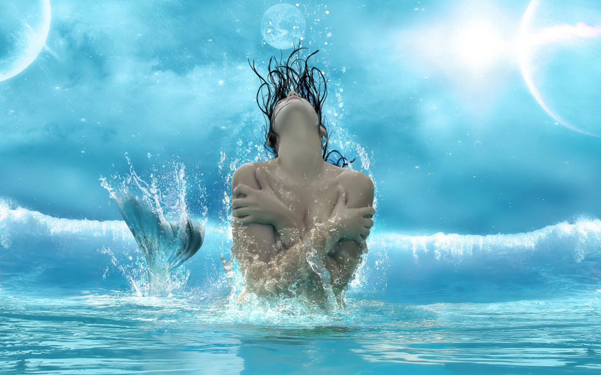 Mermaid fantasy, Beautiful and ethereal imagery, 1920x1200 HD Desktop