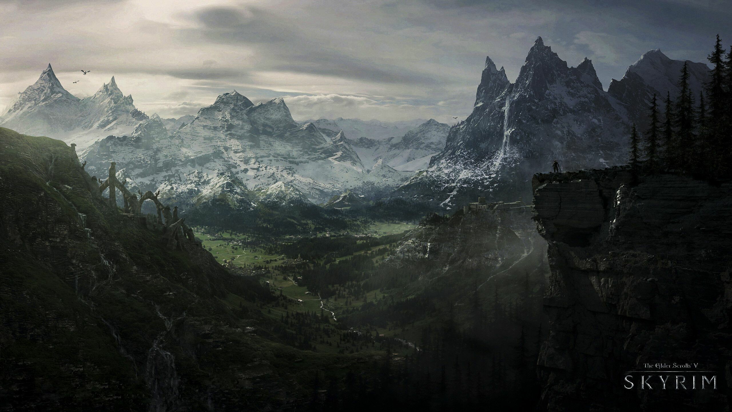 Skyrim backgrounds, Gaming, Elder Scrolls V, 2560x1440 HD Desktop