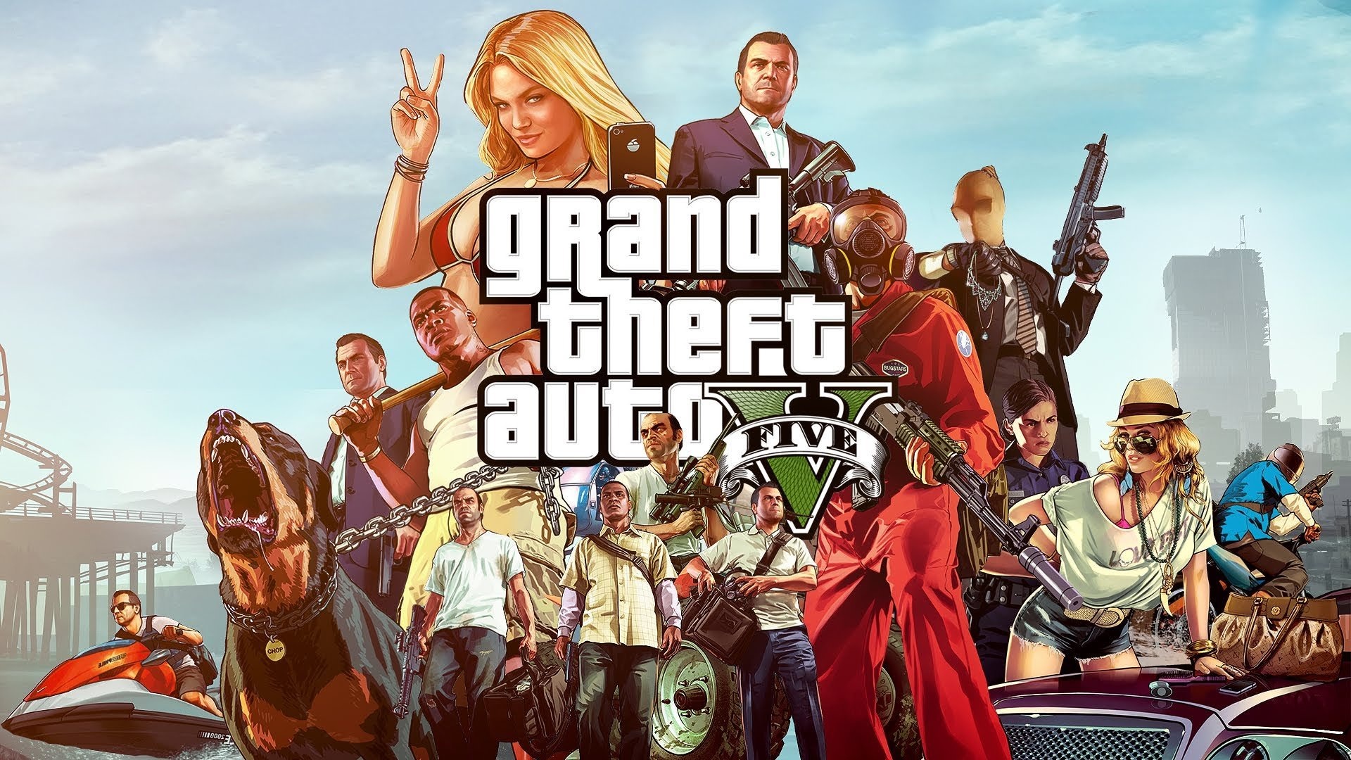 Grand Theft Auto, Intense car chases, Dangerous missions, Urban chaos, 1920x1080 Full HD Desktop