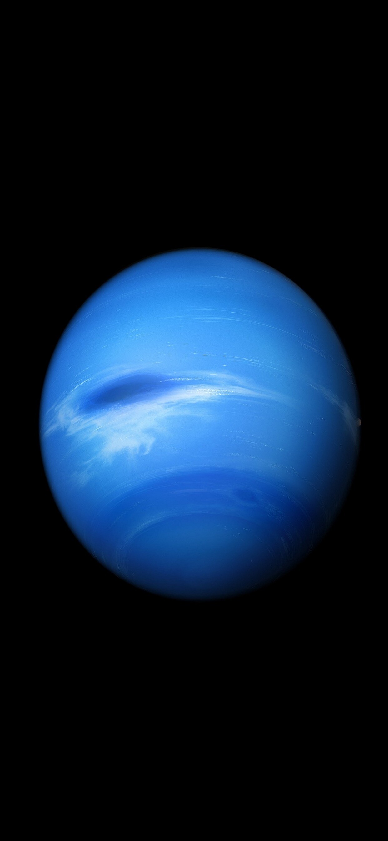 Neptune: The planet orbits the Sun once every 164.8 years at an average distance of 2.8 billion miles. 1250x2690 HD Background.