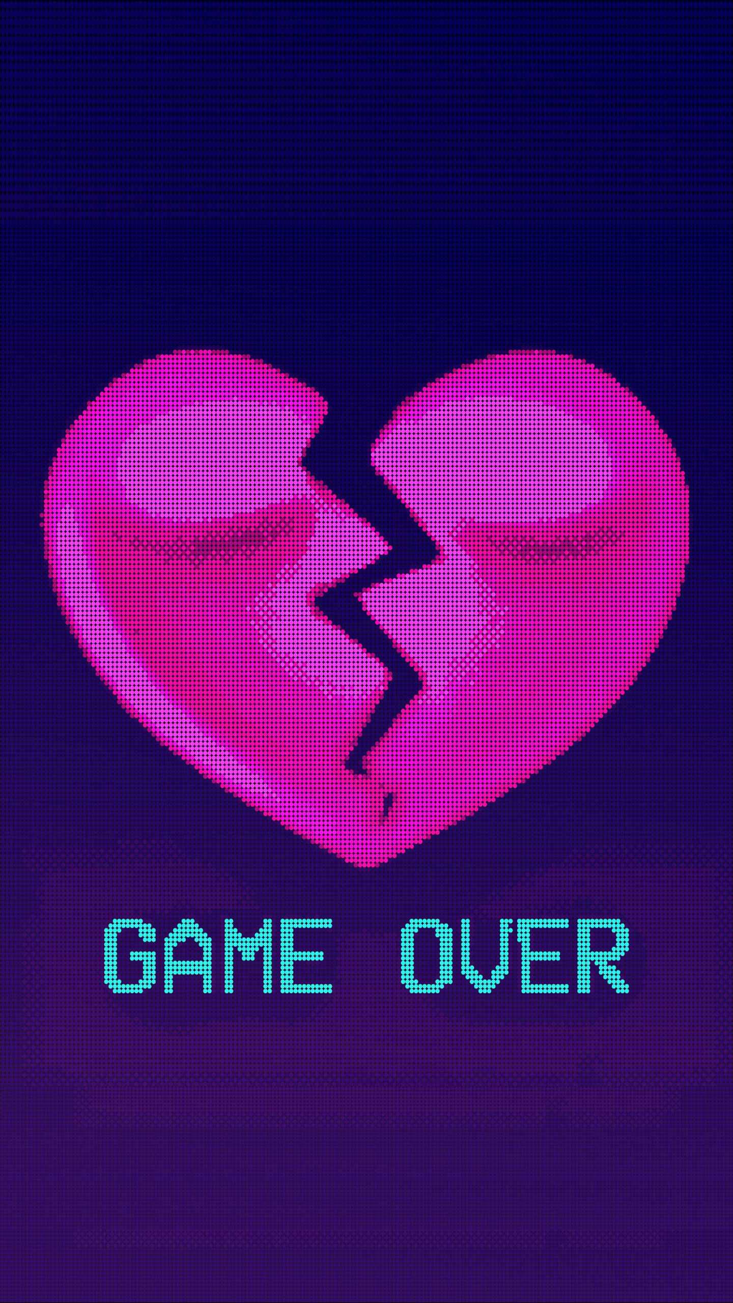 Game Over, Heart symbol, Emotional impact, Love for gaming, 1440x2560 HD Handy