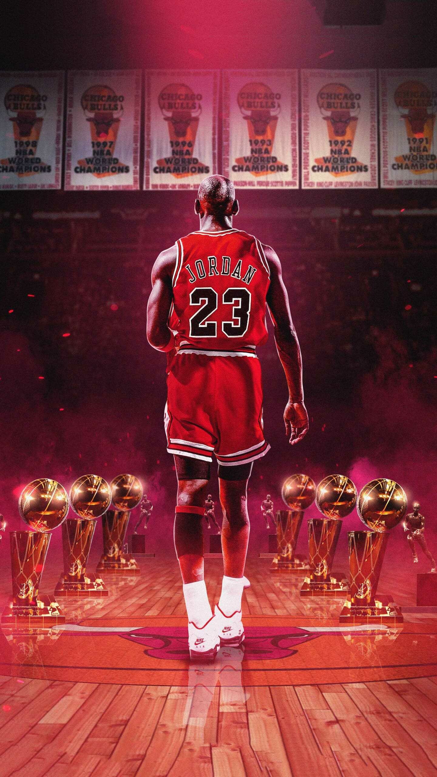 Michael Jordan: Received ten All-NBA First Team designations, His Airness. 1440x2560 HD Background.