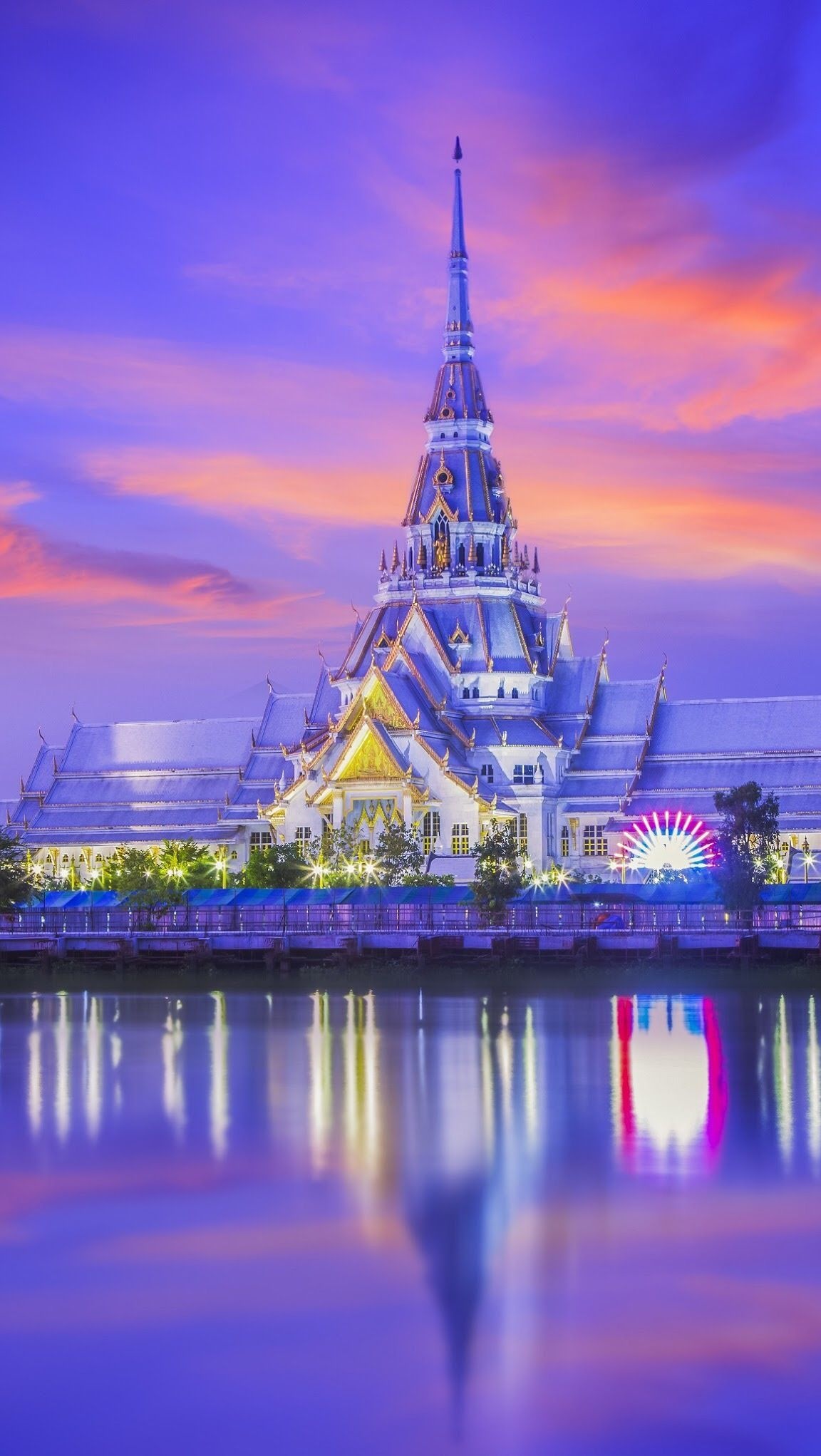 Bangkok: Temple, Asian architecture, Thailand. 1160x2050 HD Wallpaper.