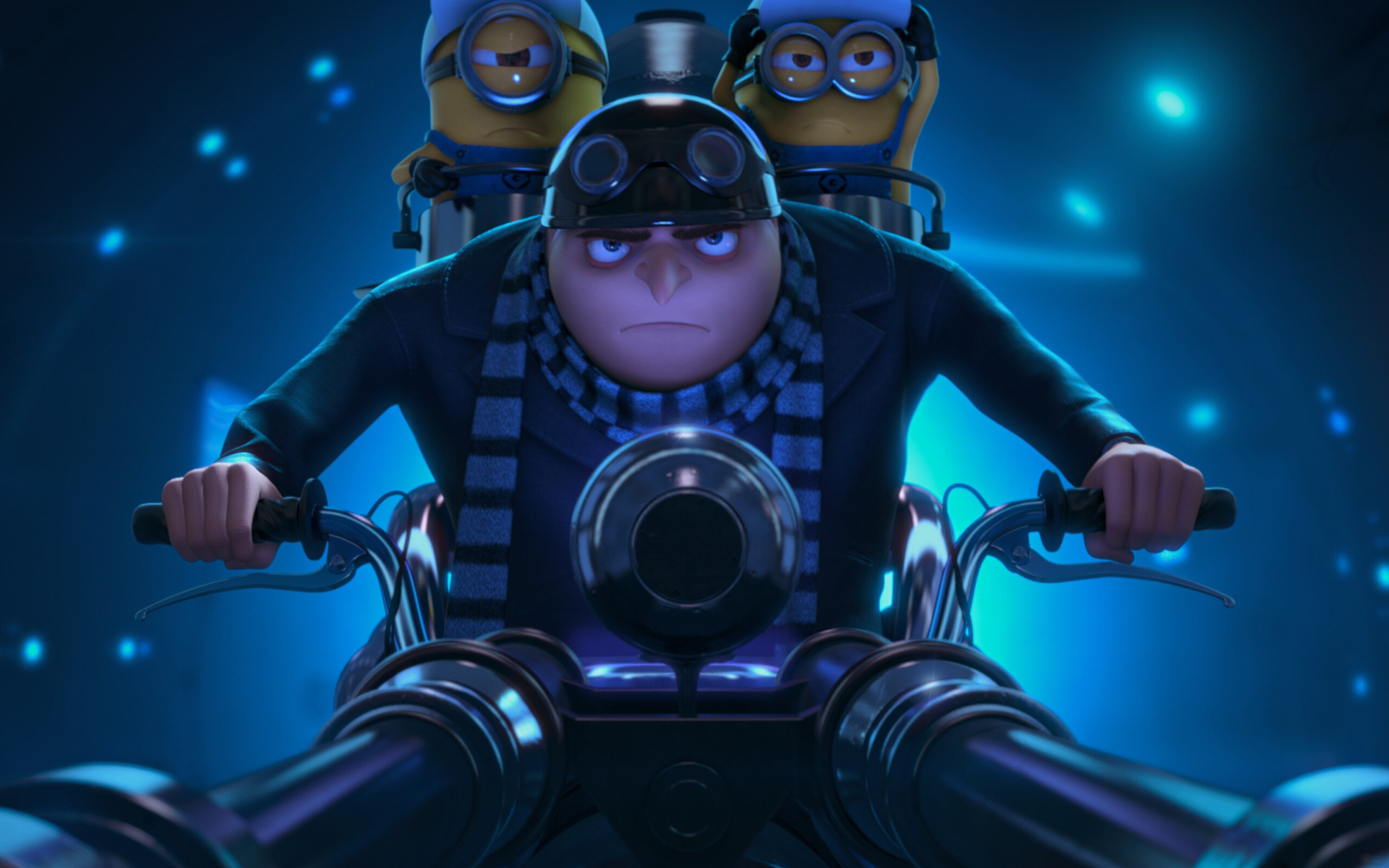 Despicable Me: Steve Carell as Gru, a former supervillain turned dad, Minions. 2560x1600 HD Wallpaper.