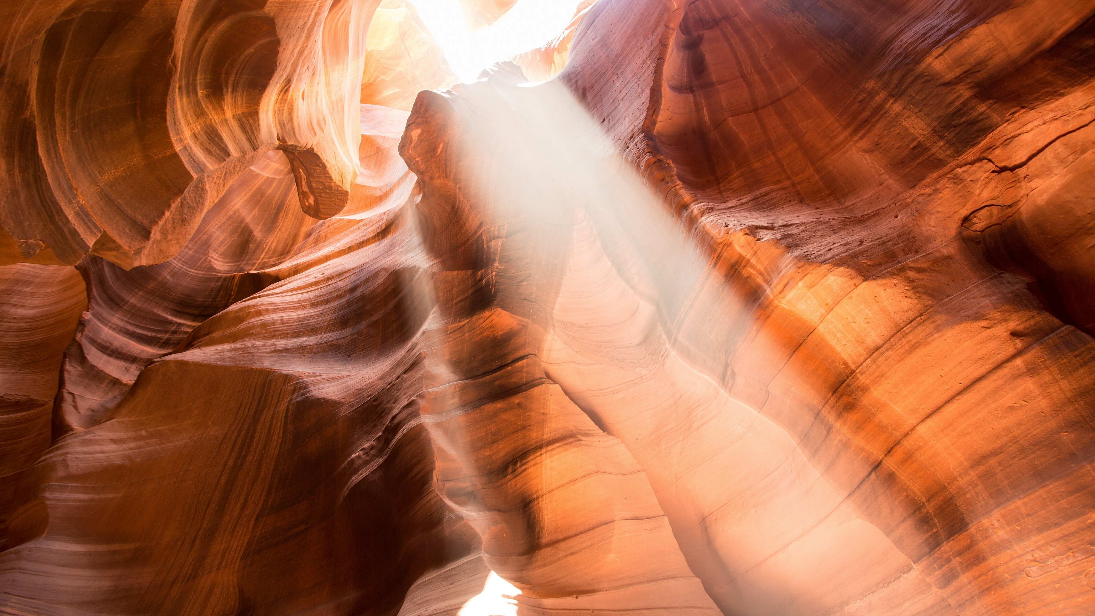 Antelope Canyon, Human body formation, Orange and pink, Natural landscape, 3840x2160 4K Desktop