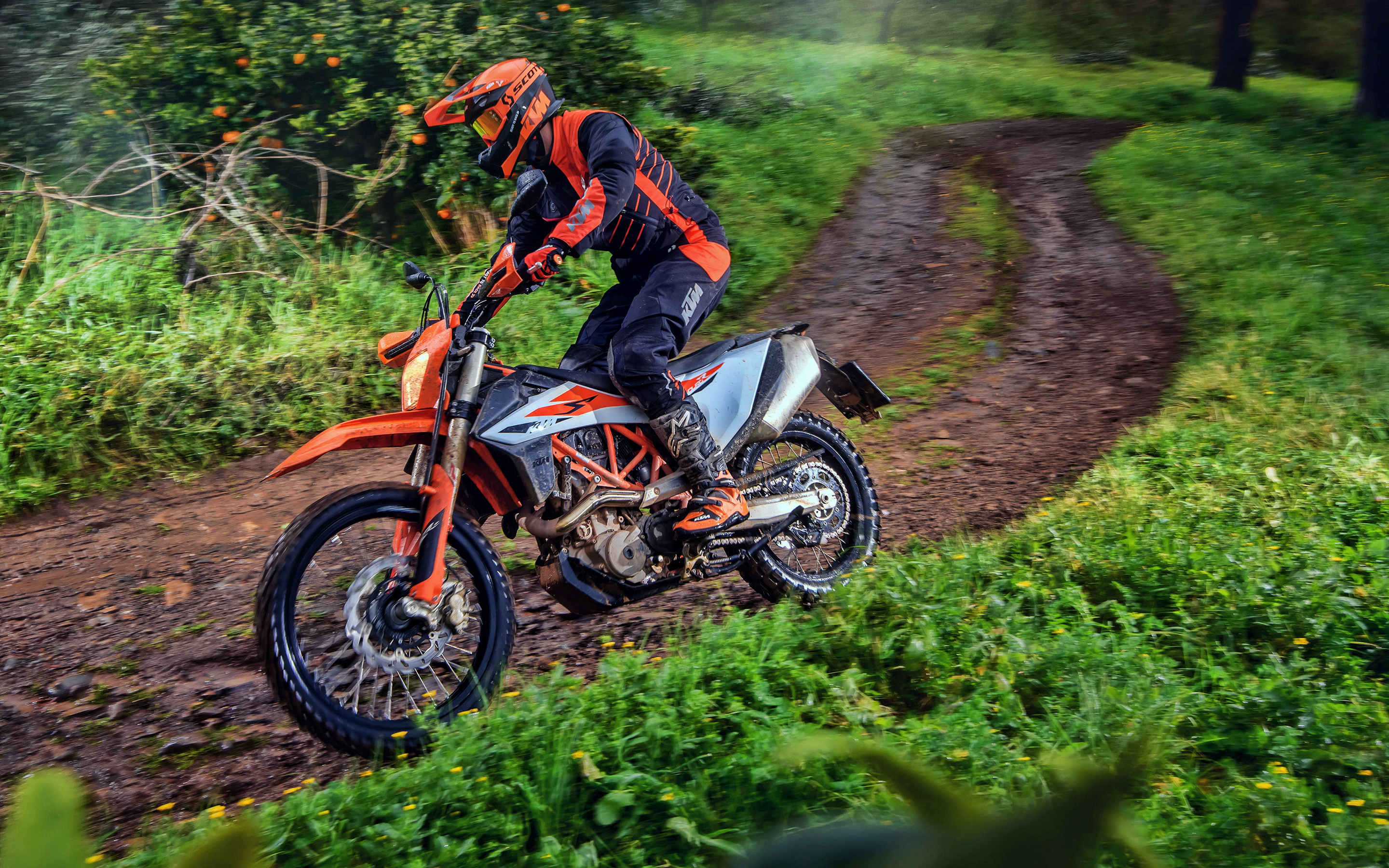 Enduro Motorbike: Motorcycle Sport, Extended Cross-Country, Off-Road Courses, KTM 2019. 2880x1800 HD Wallpaper.
