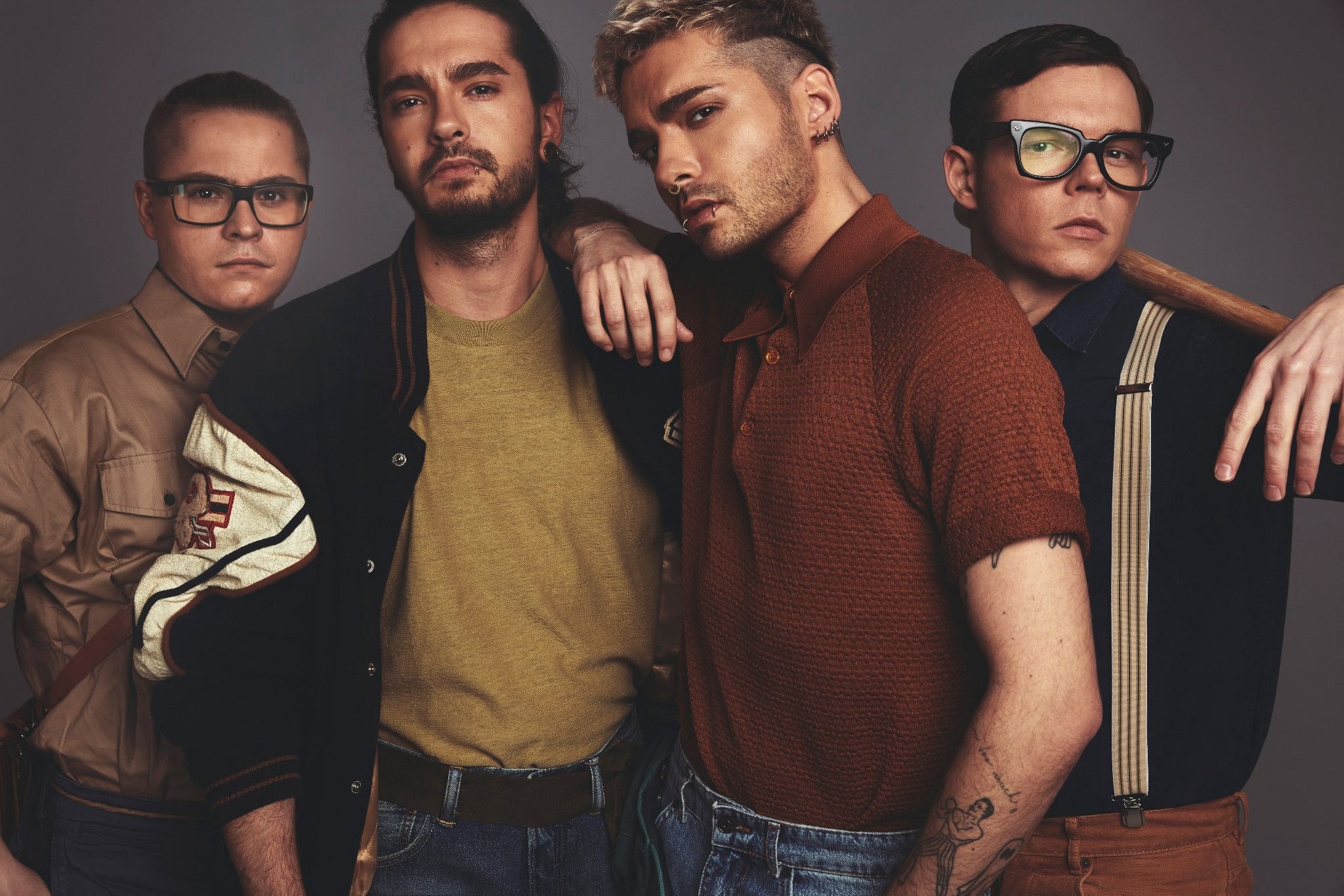Tokio Hotel: Started by singer Bill Kaulitz and guitarist Tom Kaulitz, who are identical twin brothers. 2050x1370 HD Background.