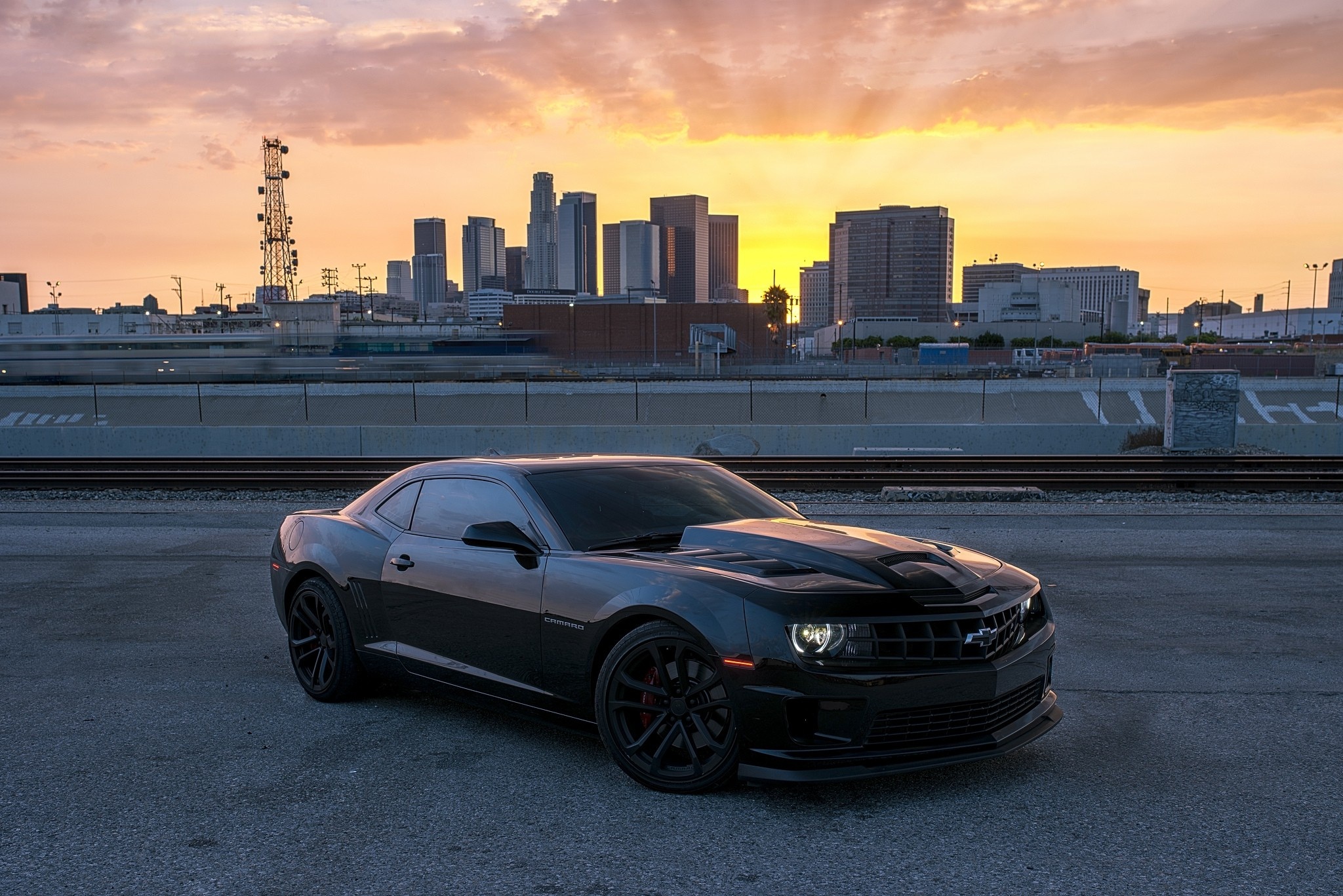 Chevrolet Camaro, Black beauty, Stunning wallpaper, Aggressive and bold, 2050x1370 HD Desktop