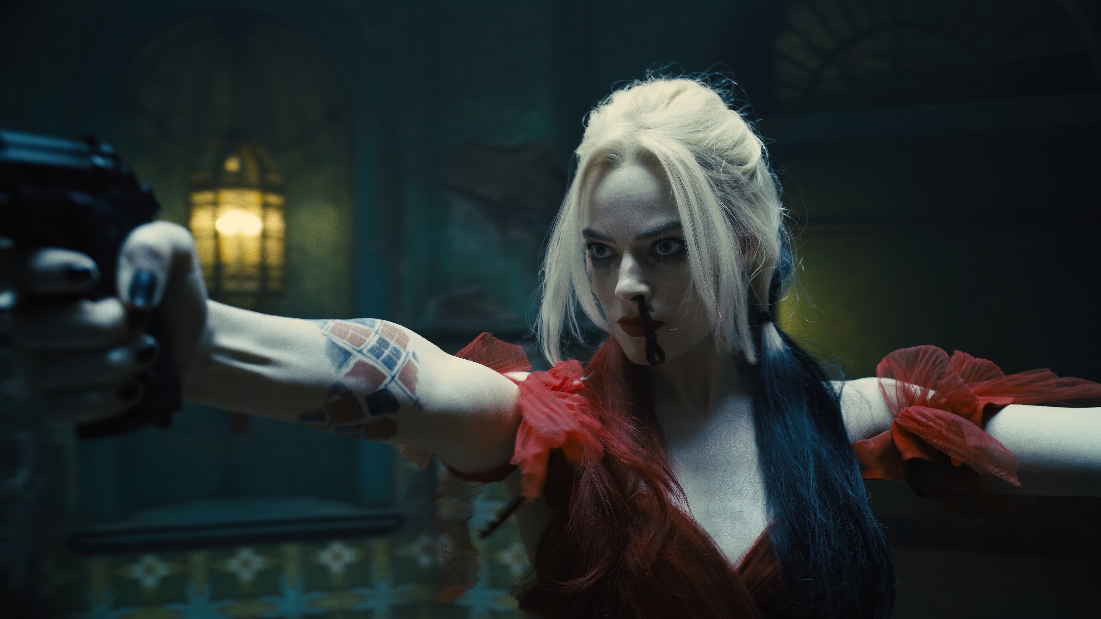Harley Quinn: Suicide Squad, Margot Robbie as Dr. Harleen Quinzel. 3840x2160 4K Background.