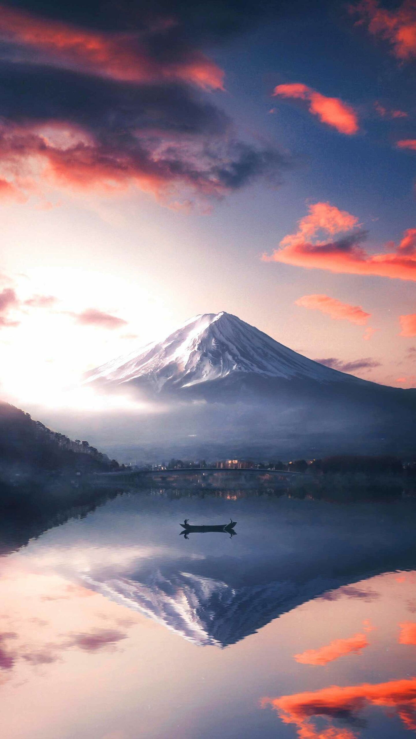 Aesthetic, Mount Fuji, Wallpapers, Backgrounds, 1440x2560 HD Phone