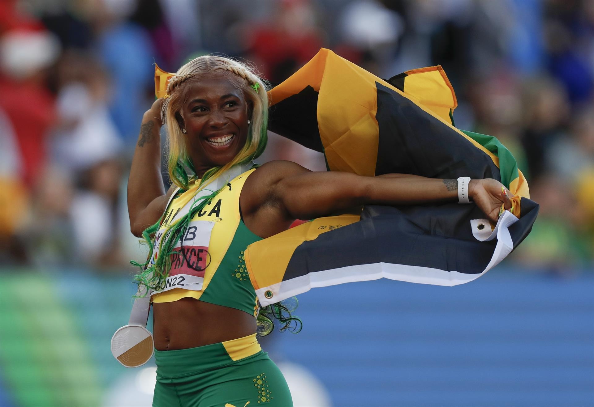 Shelly-Ann Fraser-Pryce, Quinto oro, 100 metros, Jamaican triple, 1920x1320 HD Desktop
