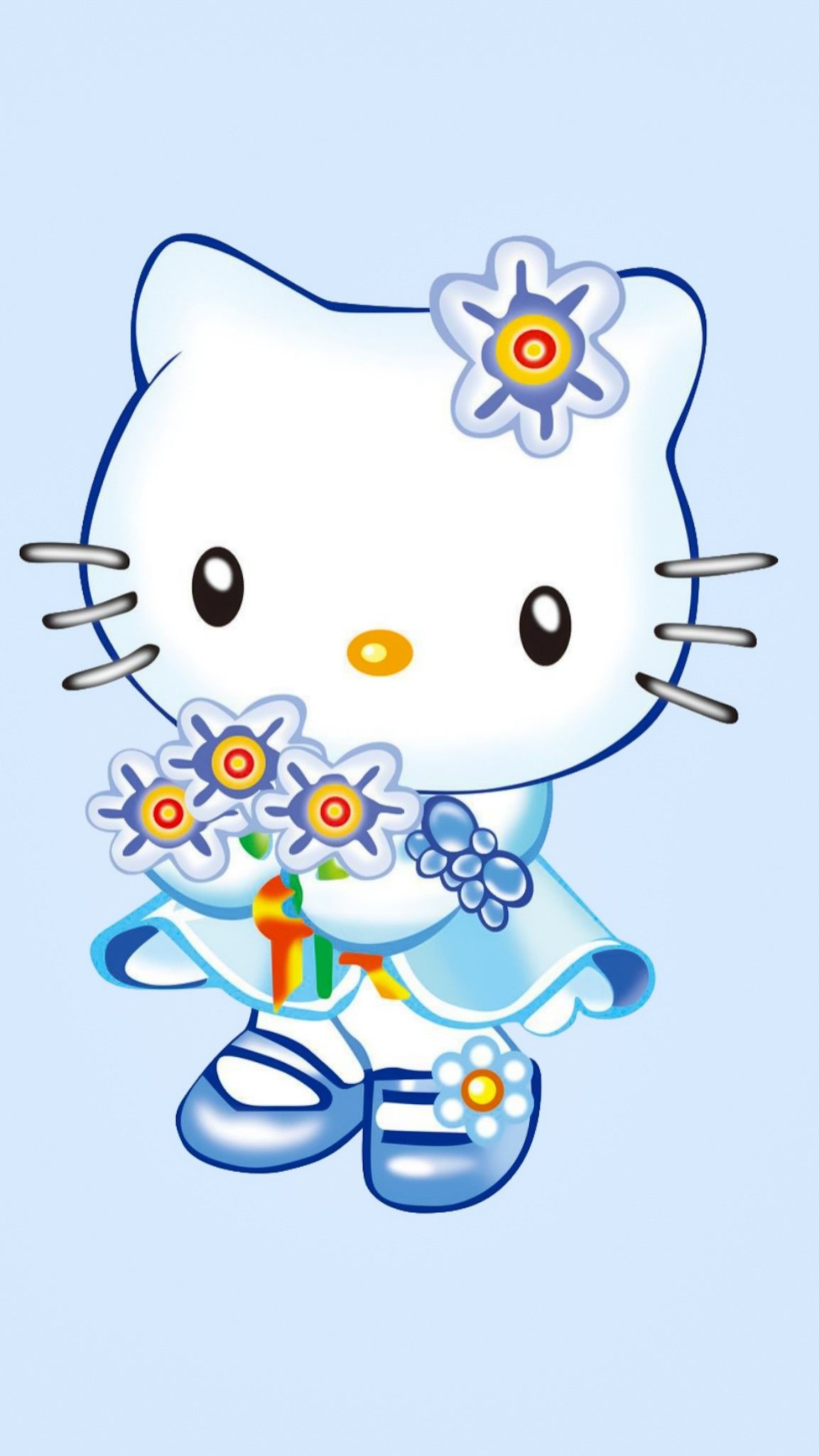 Hello Kitty: Created in 1974 by the Japanese merchandising company Sanrio. 1160x2050 HD Background.