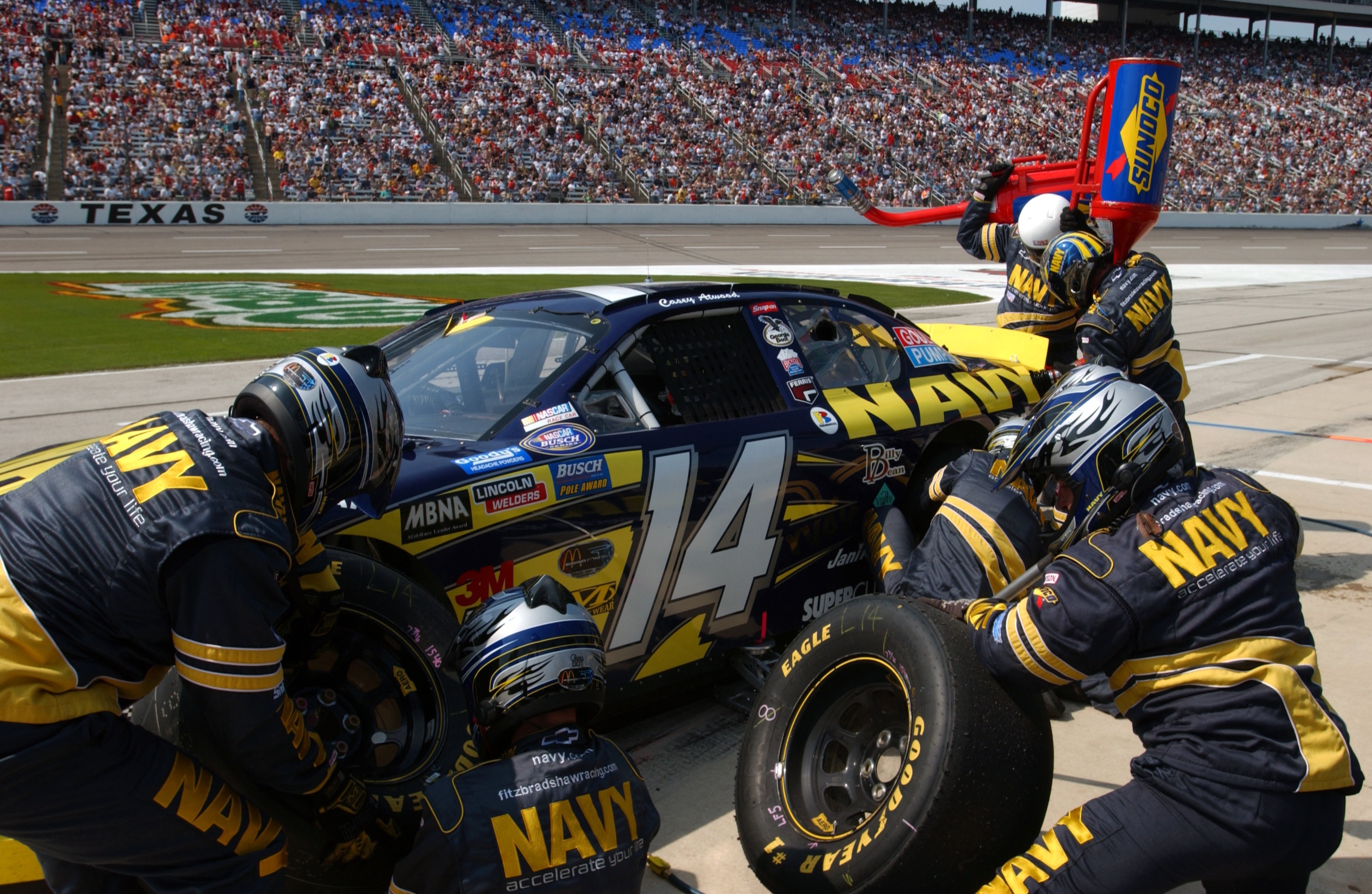 Auto Racing: Navy, Fitz-Brainhaw pit crew, A fault-free pit stop, Texas Motor Speedway, NASCAR. 3010x1960 HD Wallpaper.